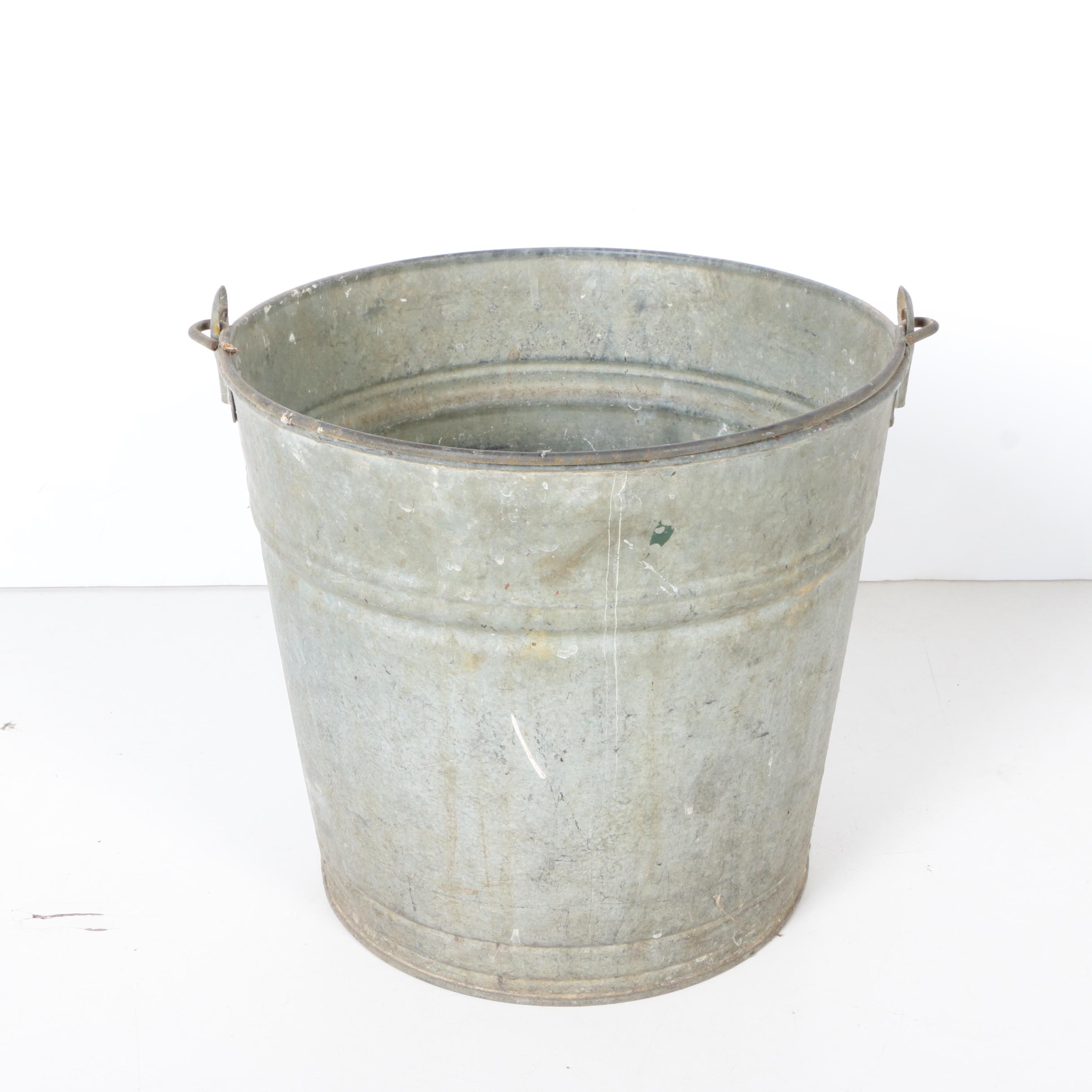 Metal Watering Can, Pail, and Tub