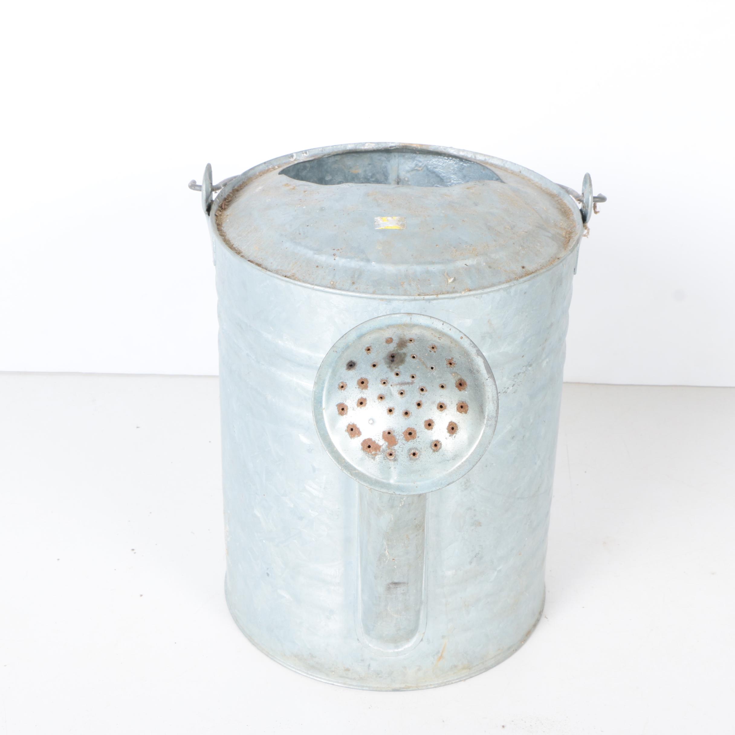 Metal Watering Can, Pail, and Tub