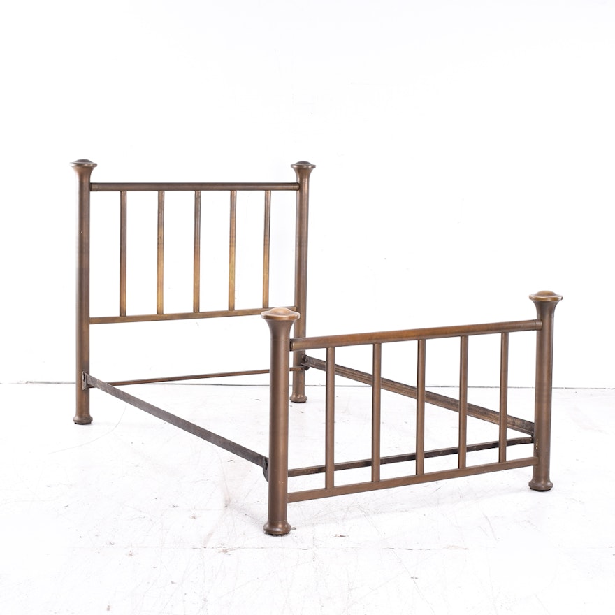Antique Full-Size Mission Brass Bed