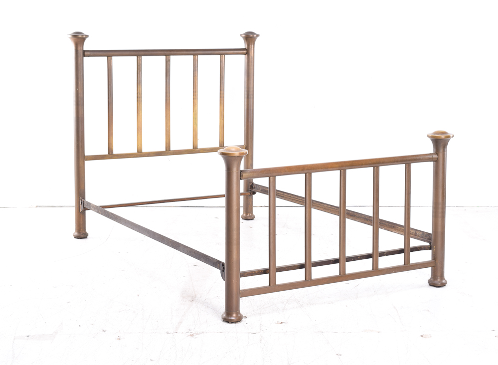 Antique Full-Size Mission Brass Bed