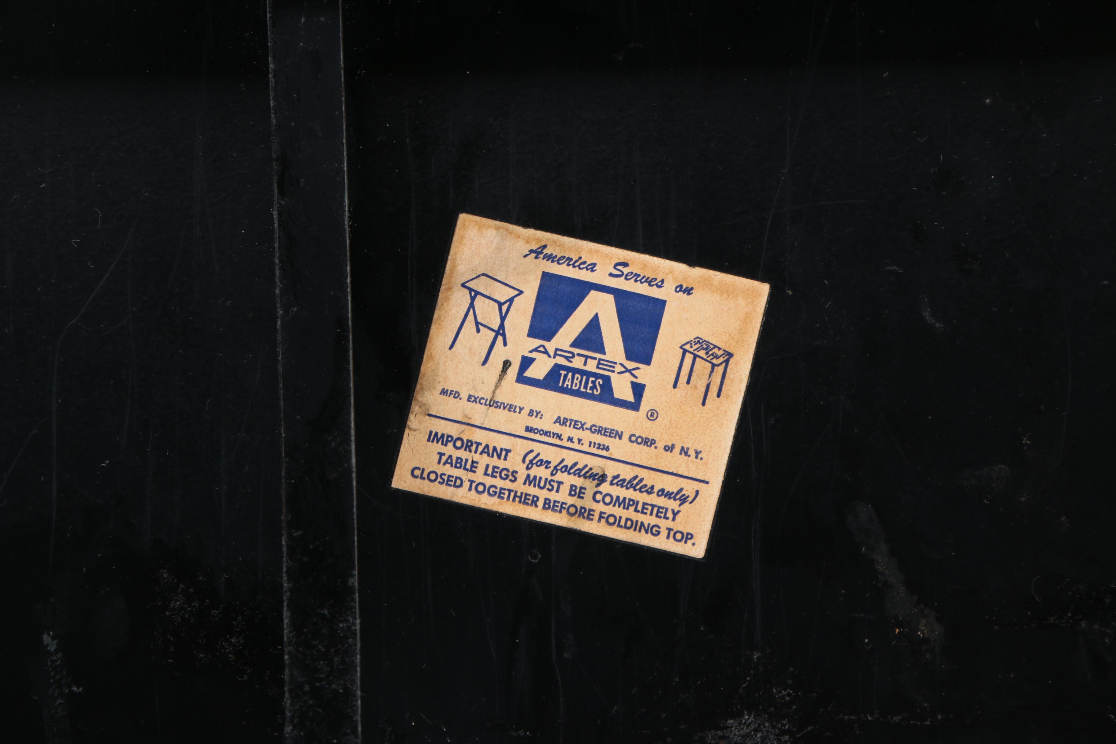 Mid Century Modern Folding Tray Table Set by Artex