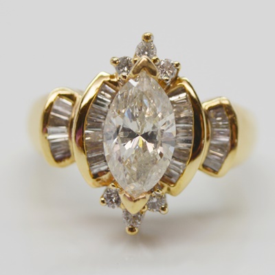 14K Yellow Gold 2.04 CTW Diamond Ring