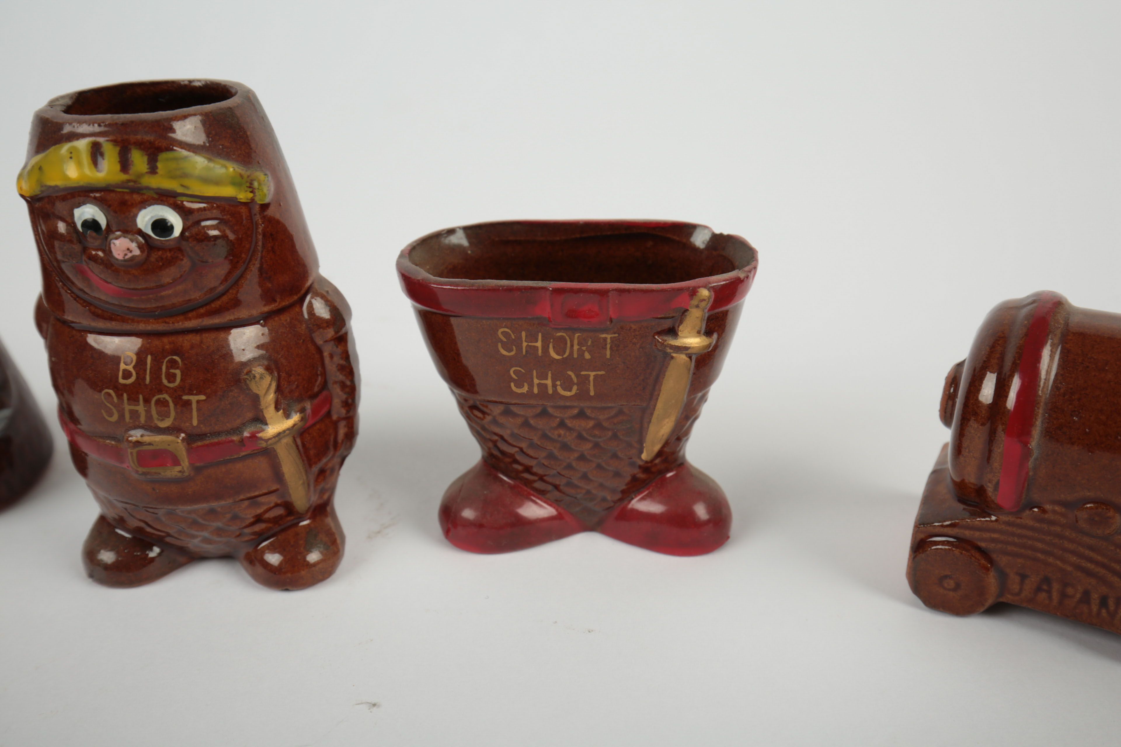 Vintage Japanese Novelty Shot Glasses