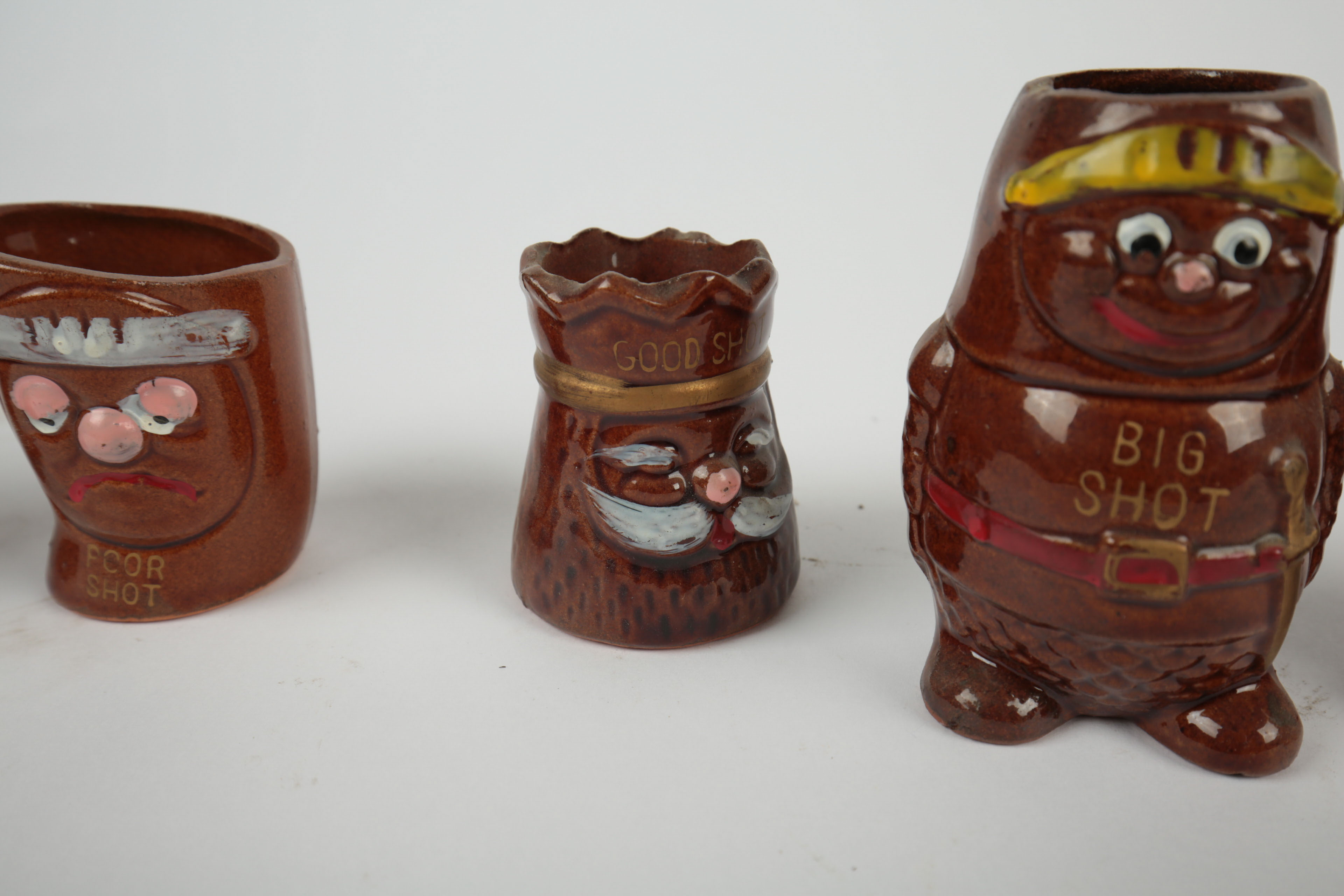 Vintage Japanese Novelty Shot Glasses