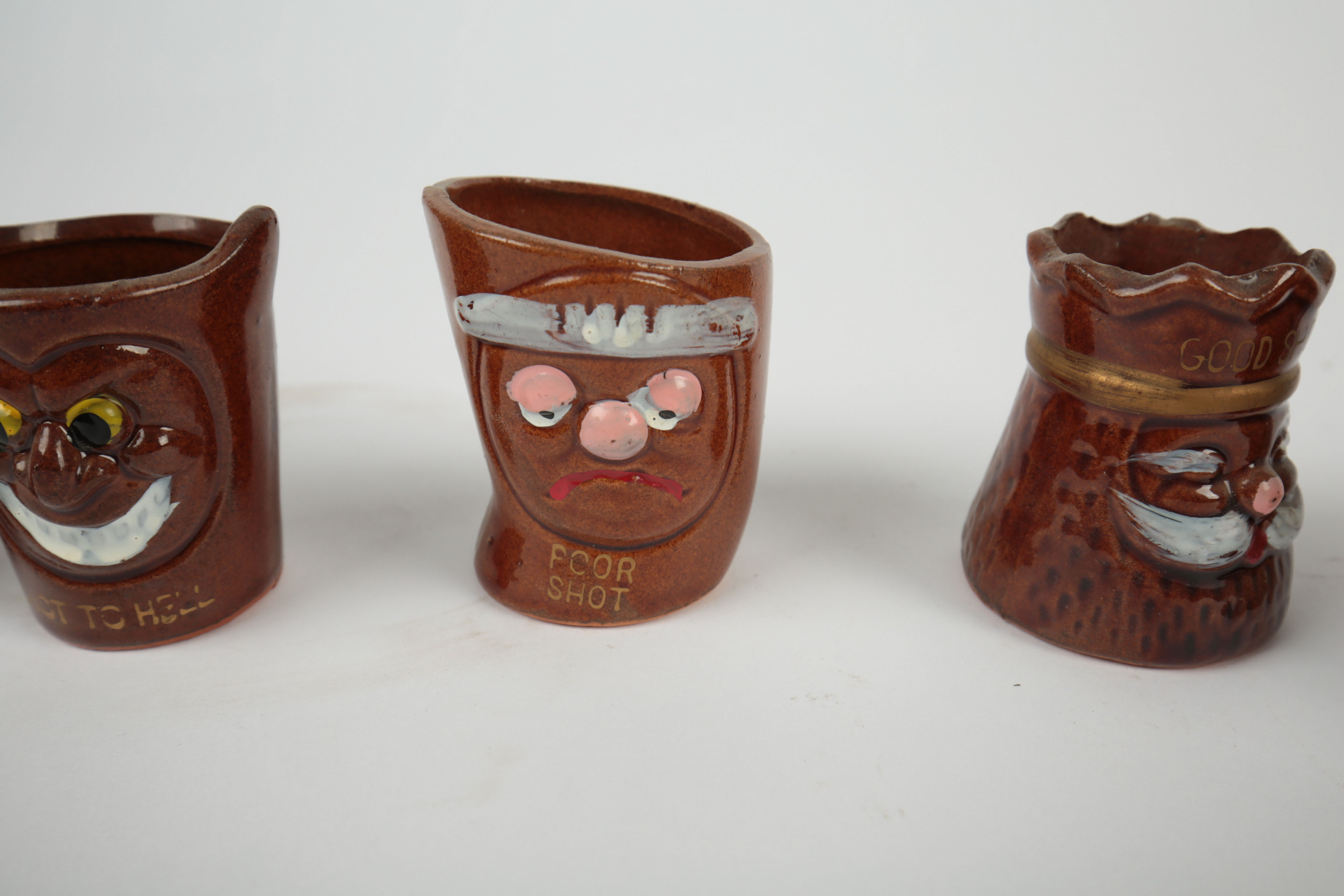 Vintage Japanese Novelty Shot Glasses