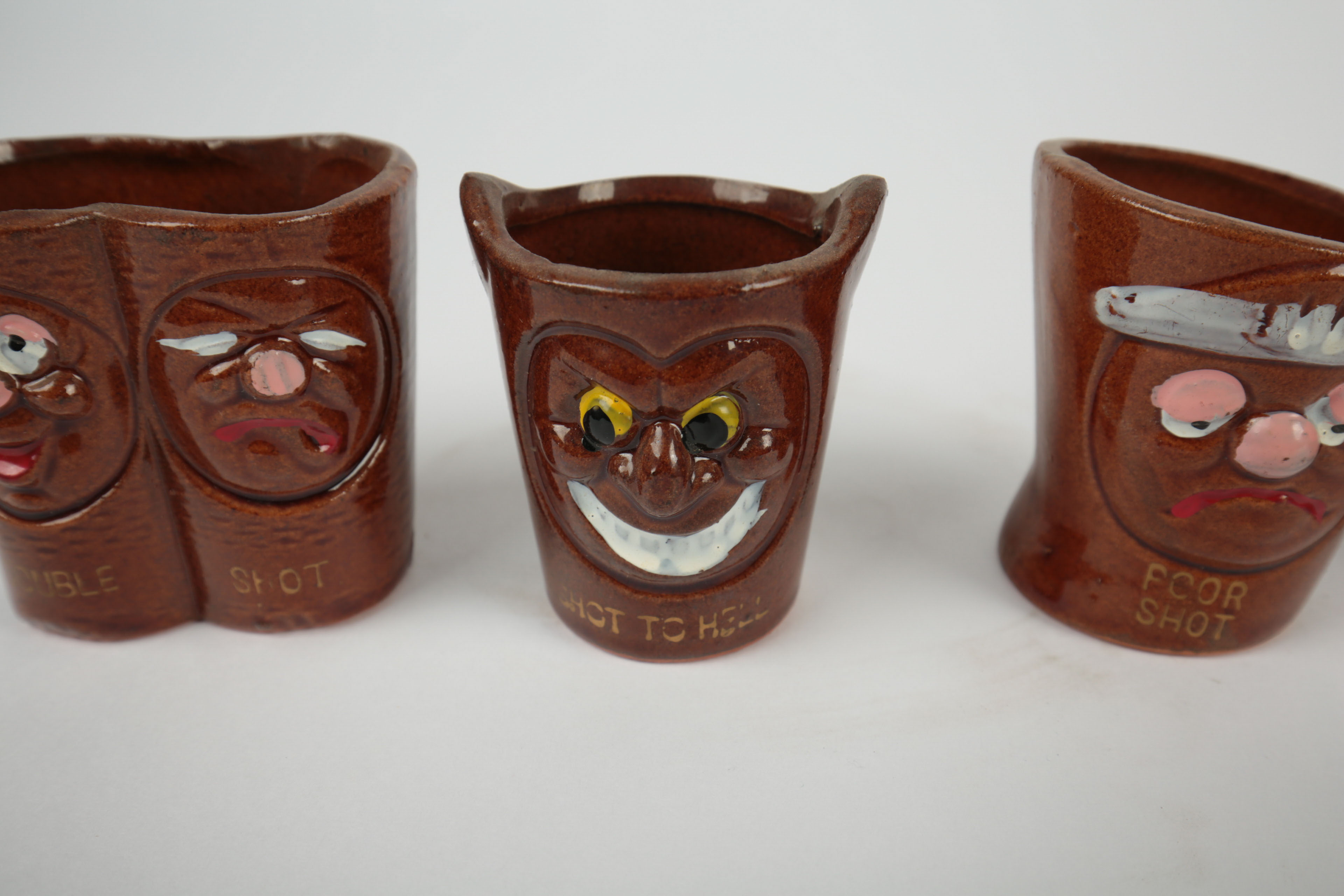 Vintage Japanese Novelty Shot Glasses