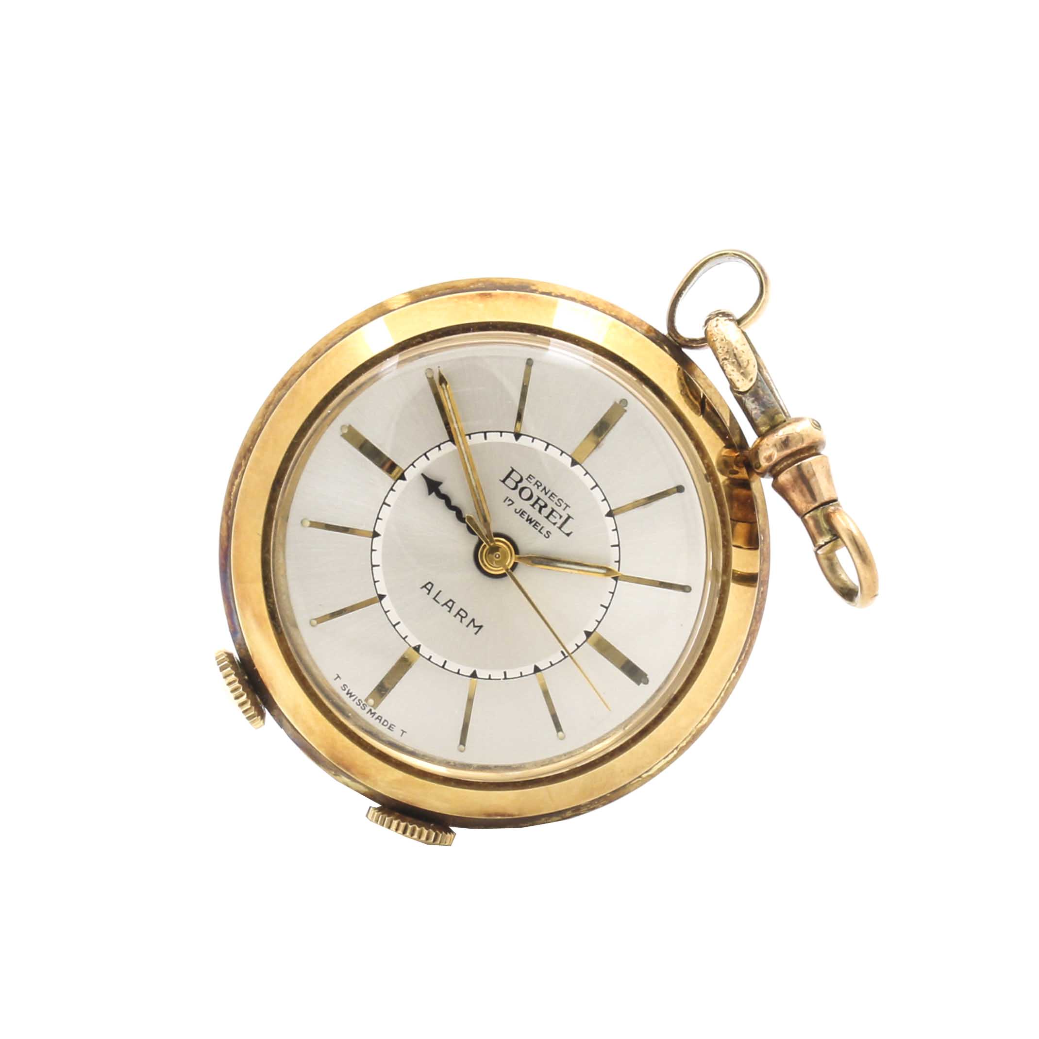 Ernest Borel Alarm Open Face Pocket Watch