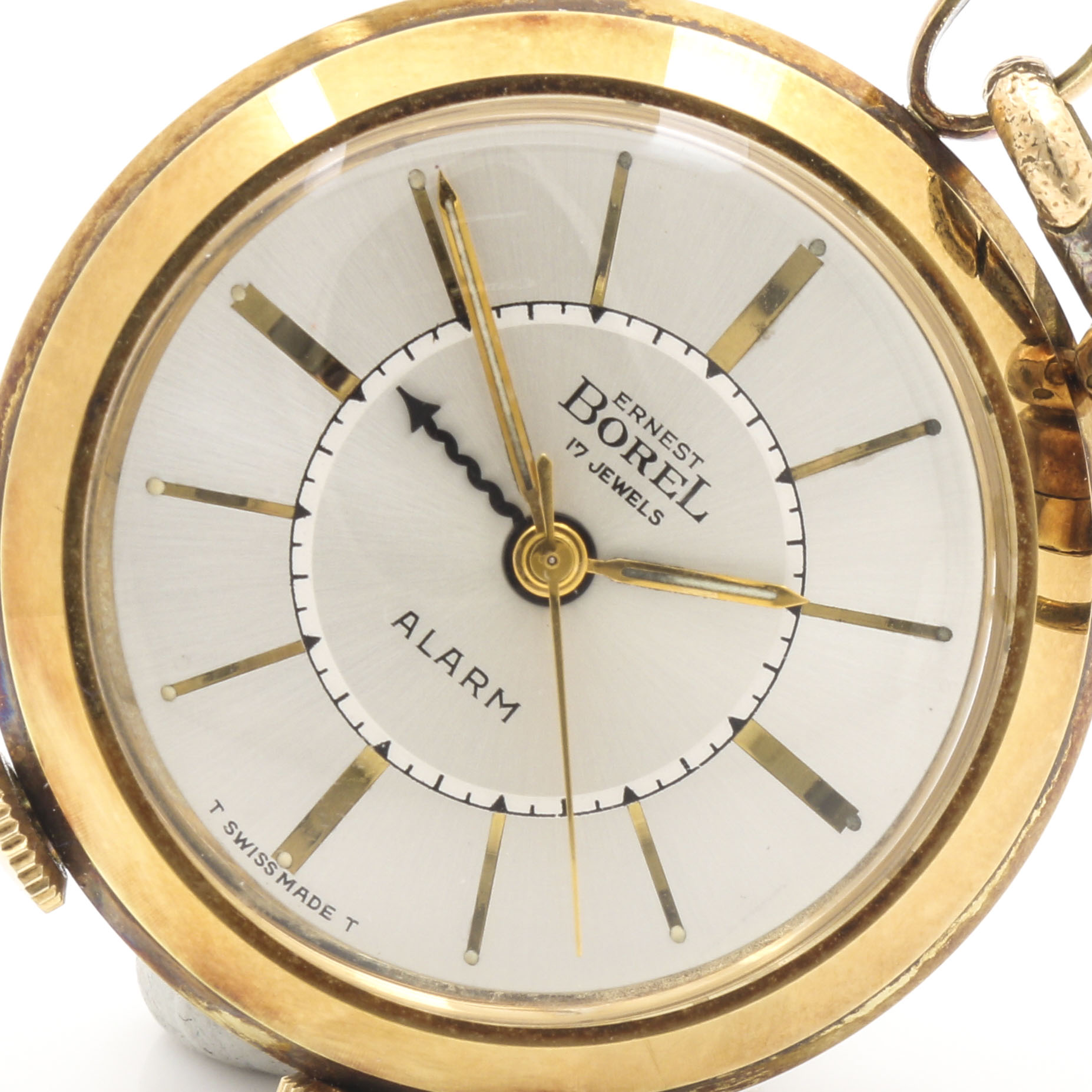 Ernest Borel Alarm Open Face Pocket Watch