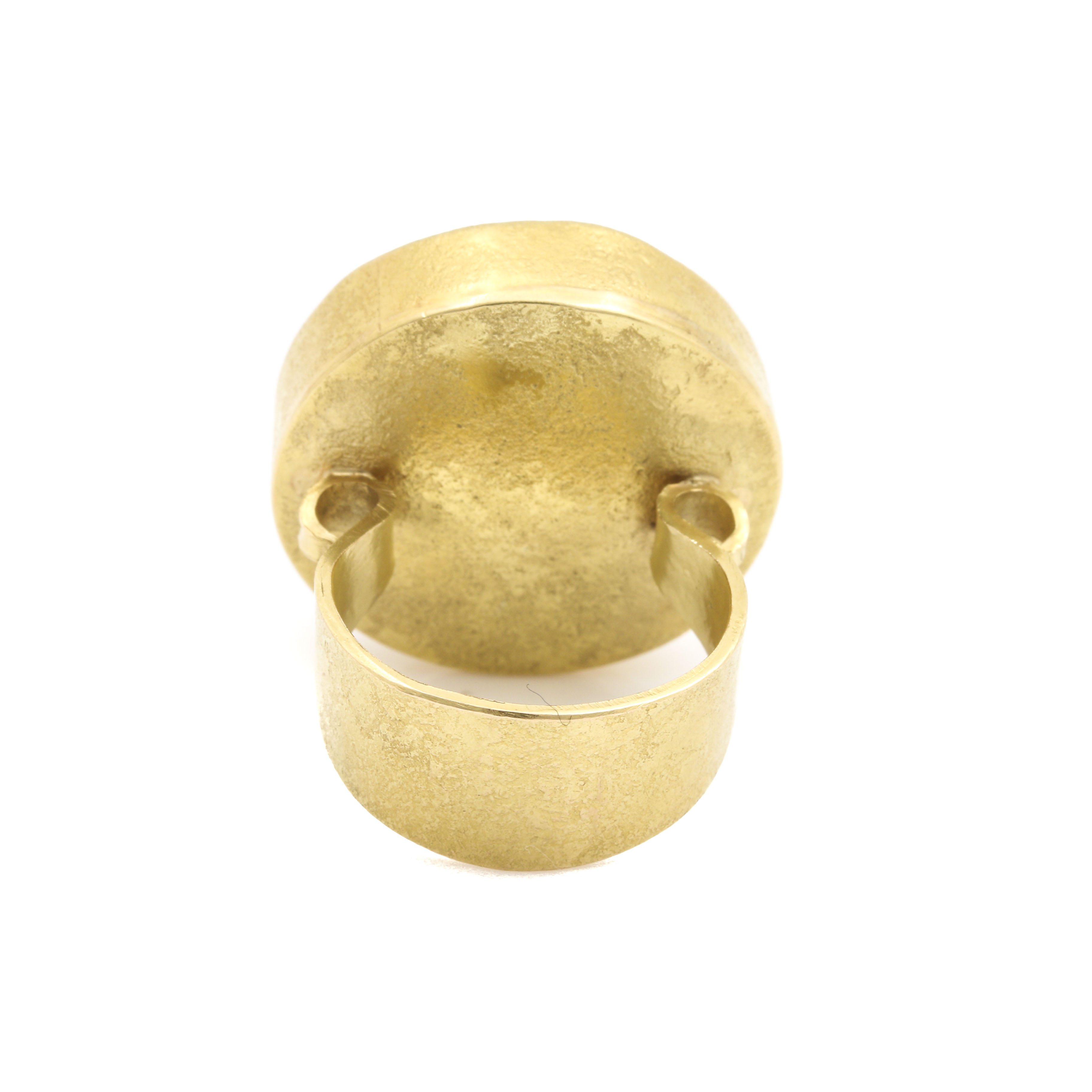 18K Yellow Gold "Cervini" Serpentine and Ruby Ring