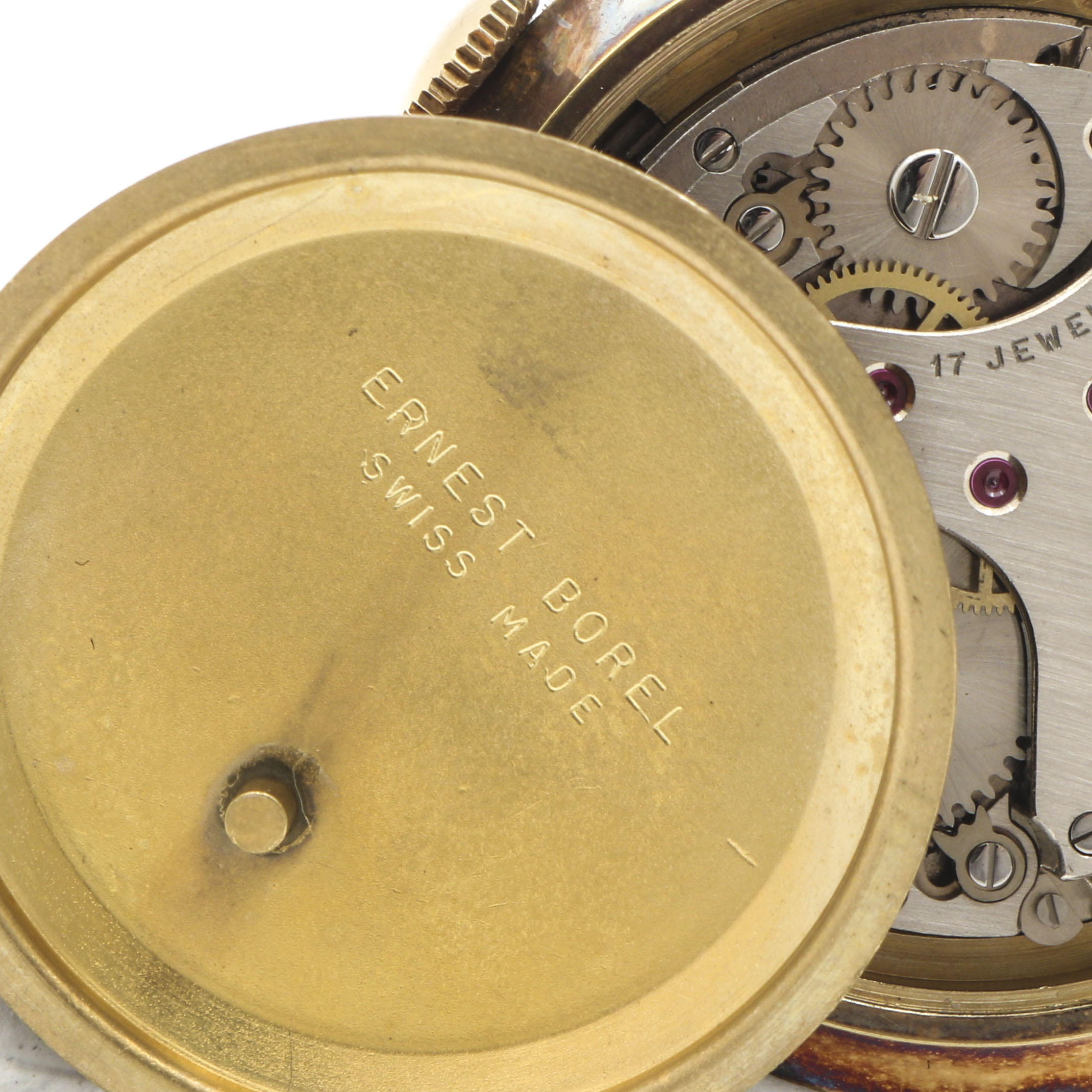 Ernest Borel Alarm Open Face Pocket Watch