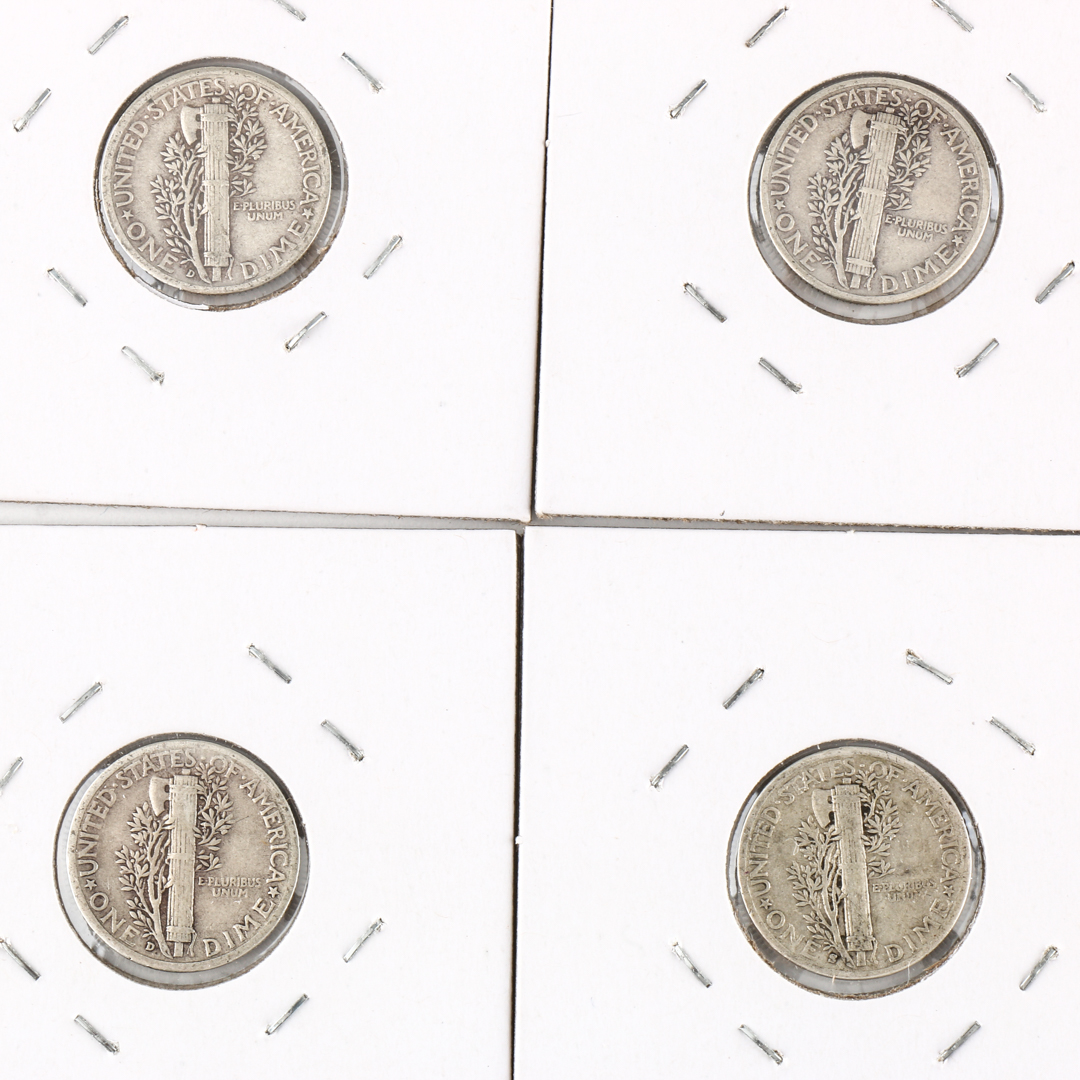 1940 to 1945 Silver Quarter and Dime Collection