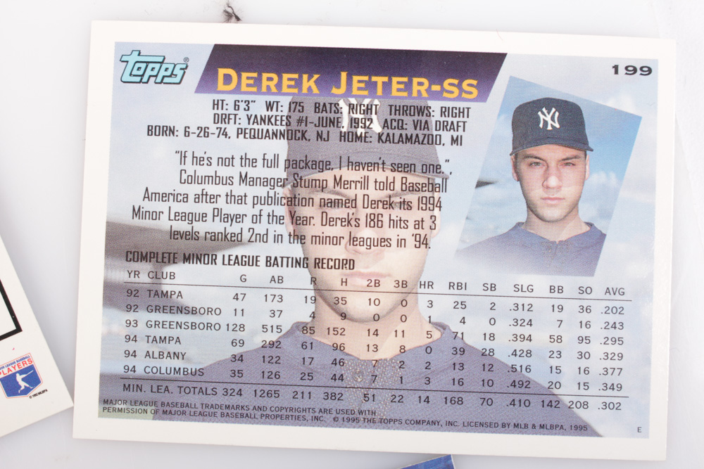 1990s Baseball Cards Featuring Derek Jeter