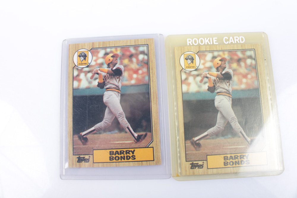 1980s and 1990s Baseball Cards Featuring Barry Bonds