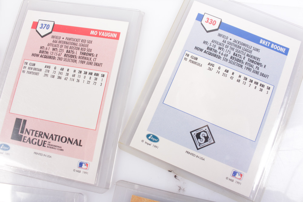 1980s and 1990s Baseball Cards Featuring Barry Bonds