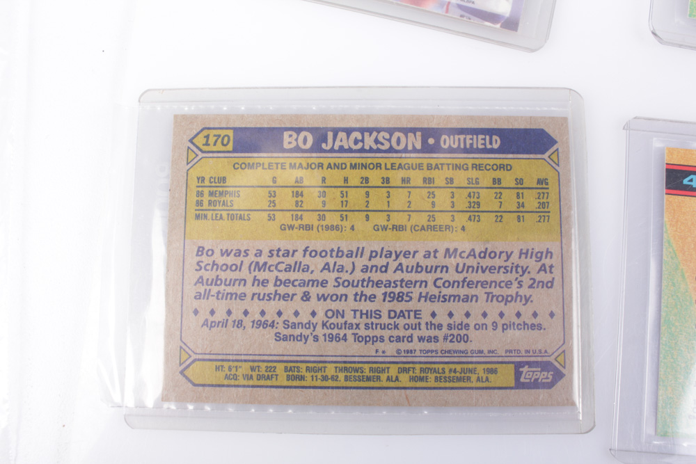 1980s and 1990s Baseball Cards Featuring Barry Bonds