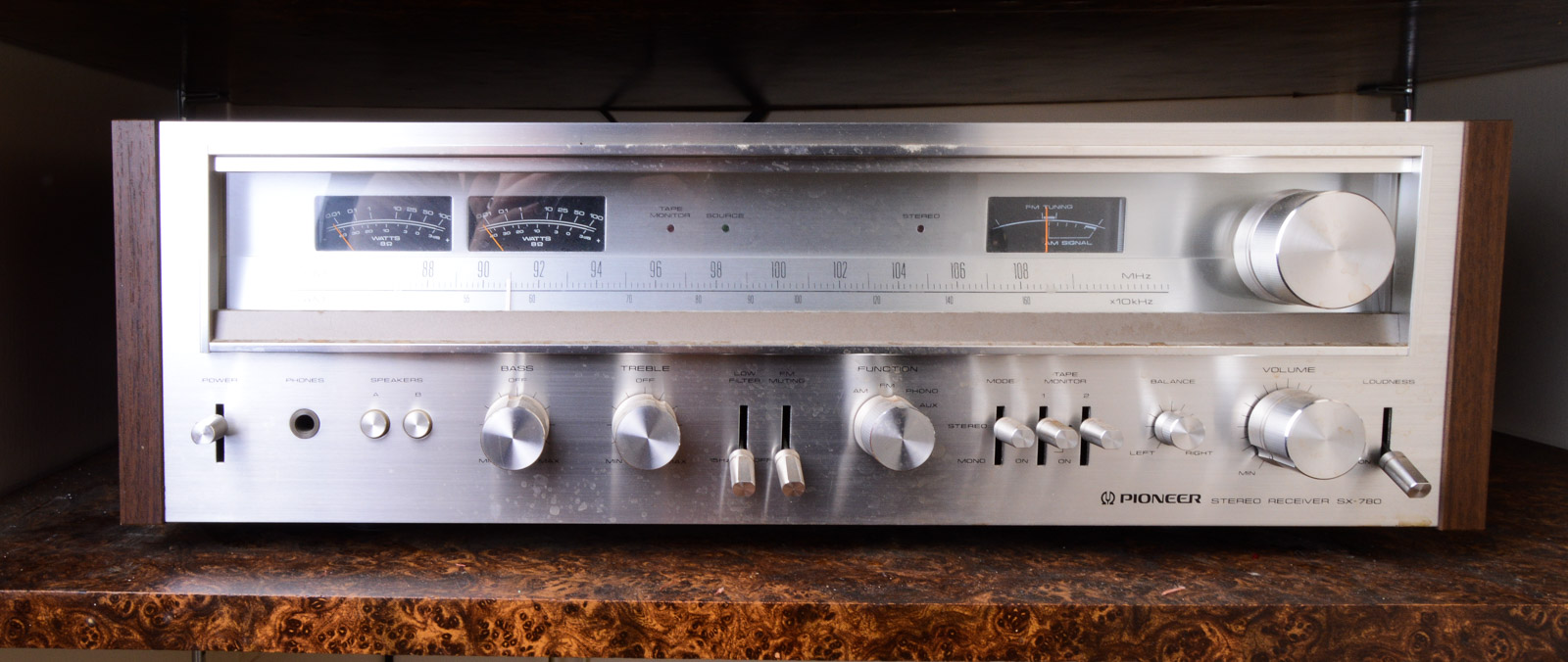 Vintage Pioneer SX-780 Receiver and Technics SL-1950 Direct Drive Turntable