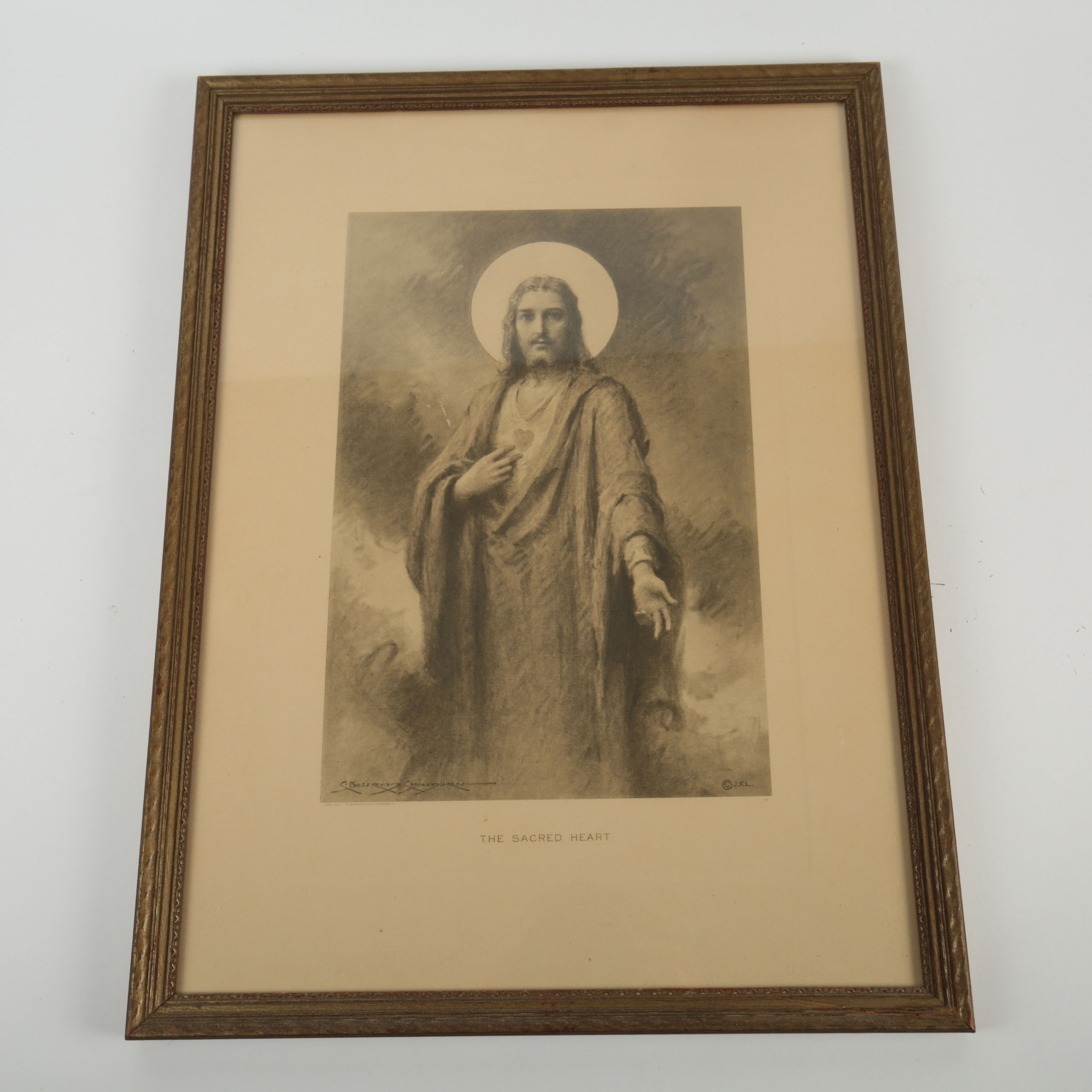 Photogravure Reproduction after Charles Bosseron Chambers "The Sacred Heart"