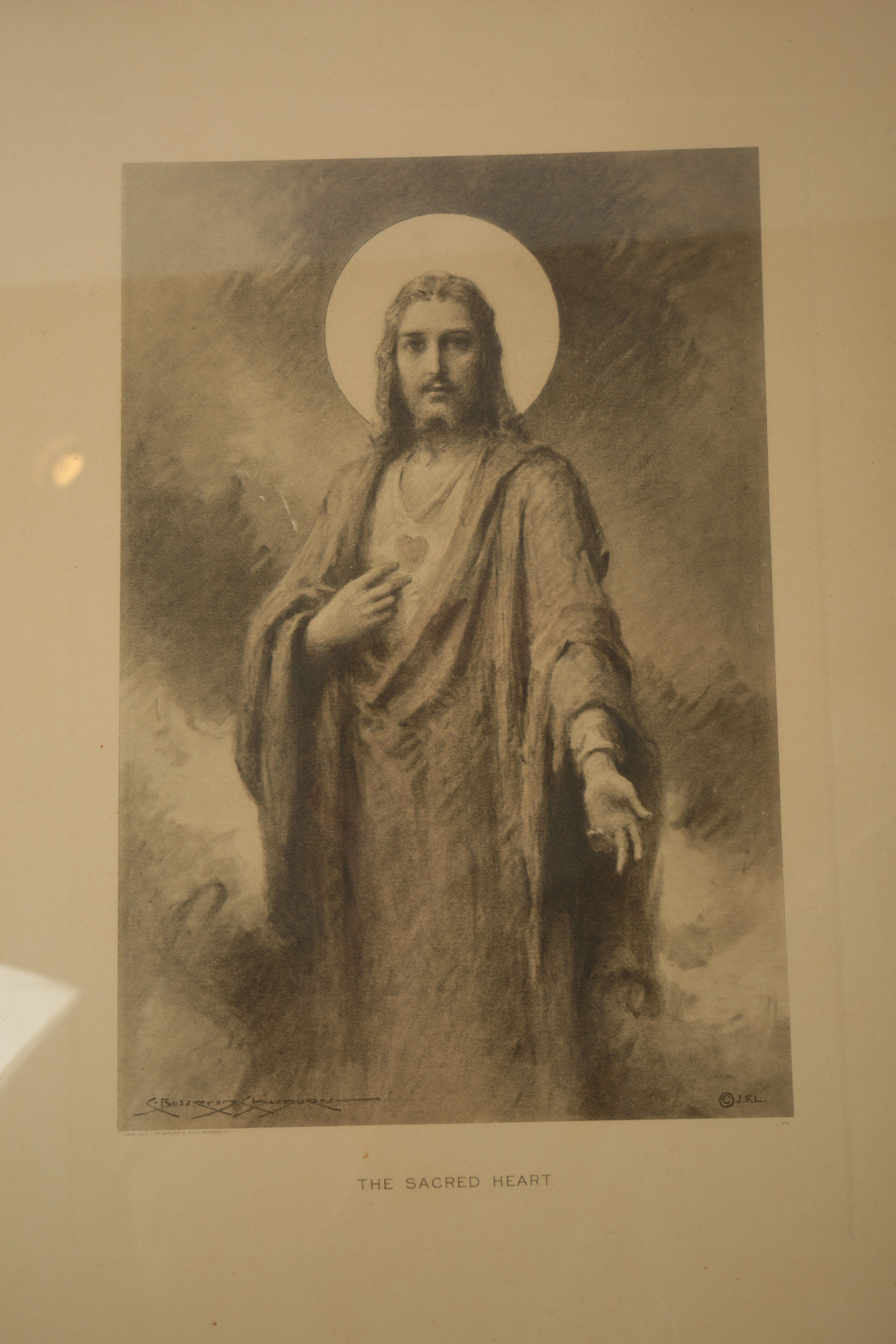 Photogravure Reproduction after Charles Bosseron Chambers "The Sacred Heart"
