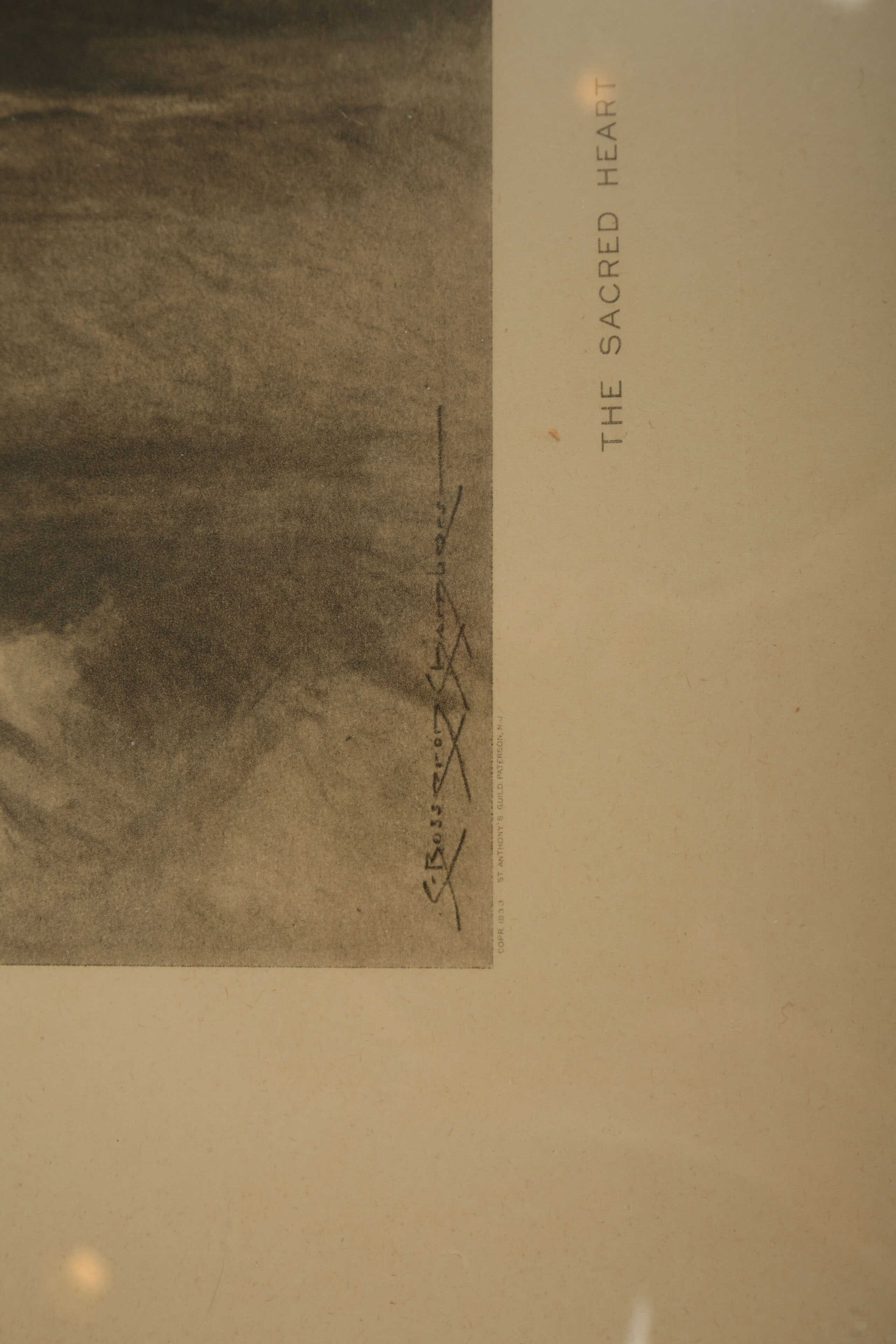 Photogravure Reproduction after Charles Bosseron Chambers "The Sacred Heart"