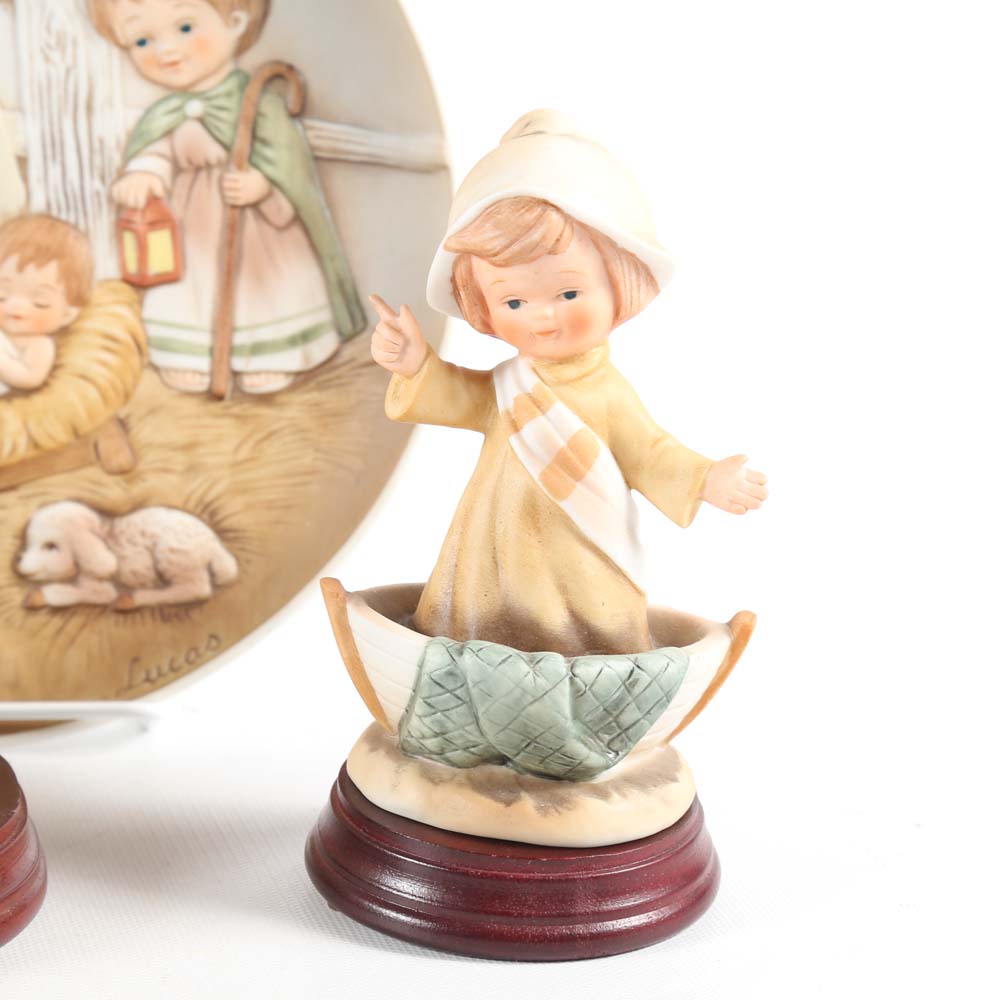 Enesco "Little Bible Friends" Figurines and Plates