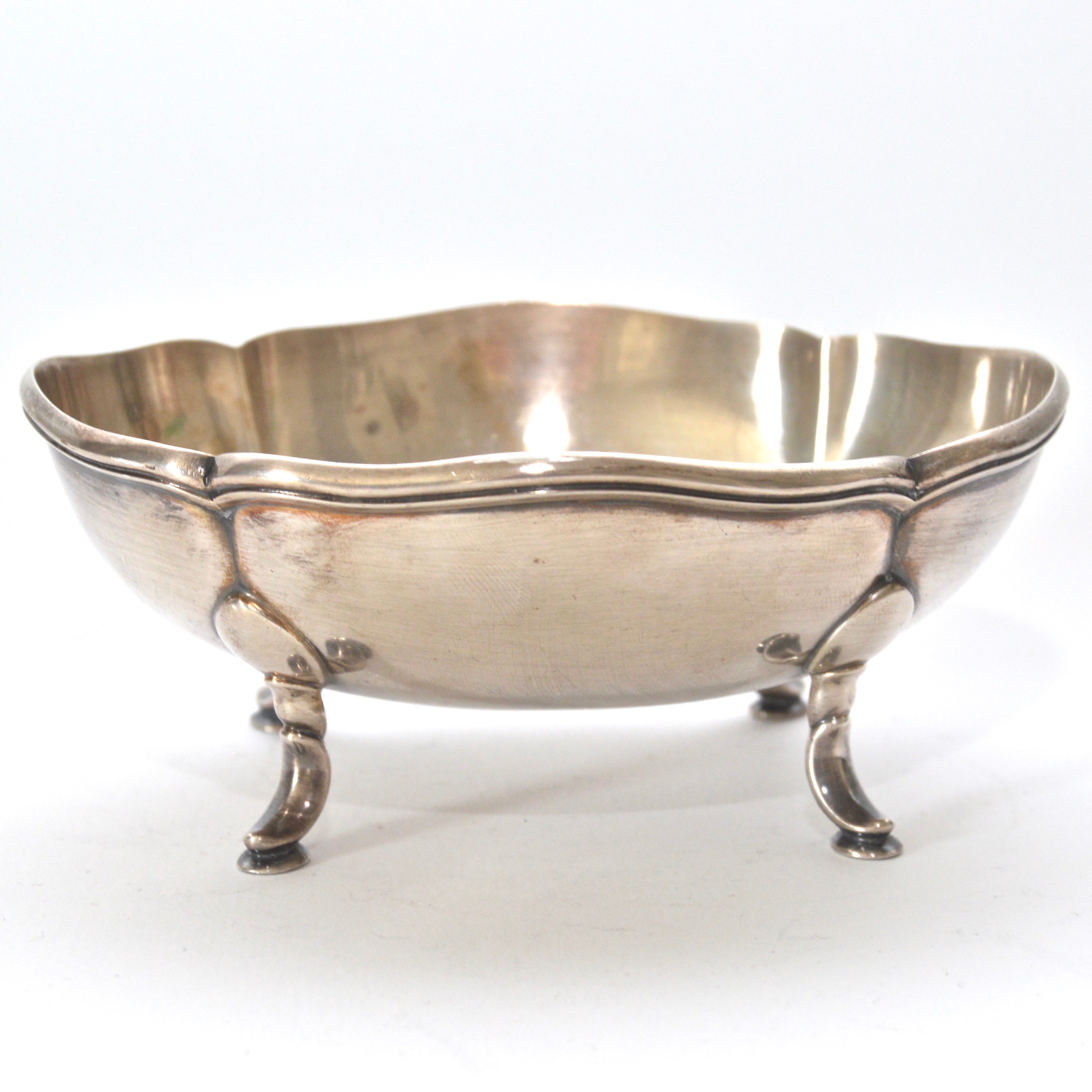 German Sterling Silver Scalloped Dish
