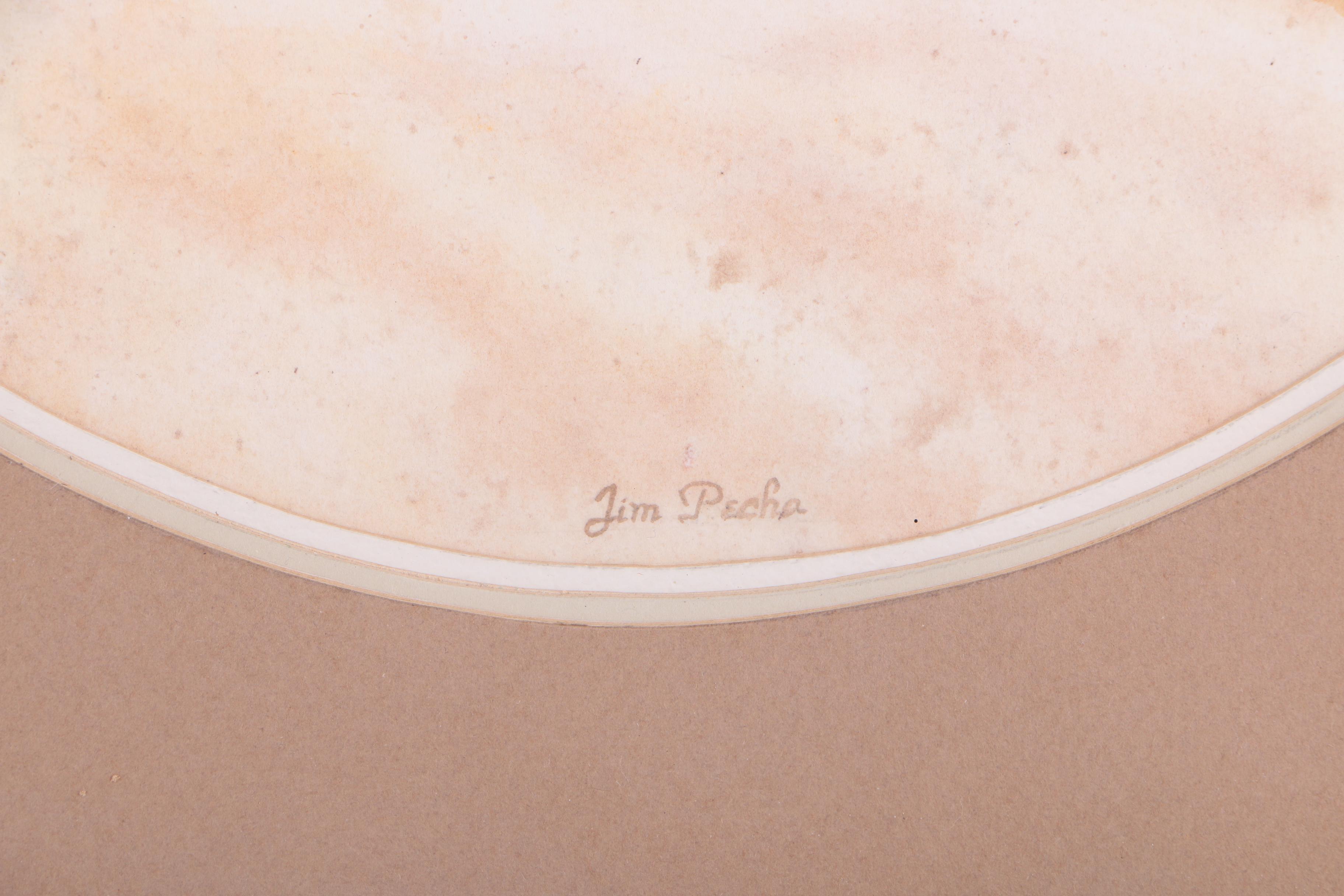 1979 Jim Pecho Watercolor Painting "Acoma, the Sky City"