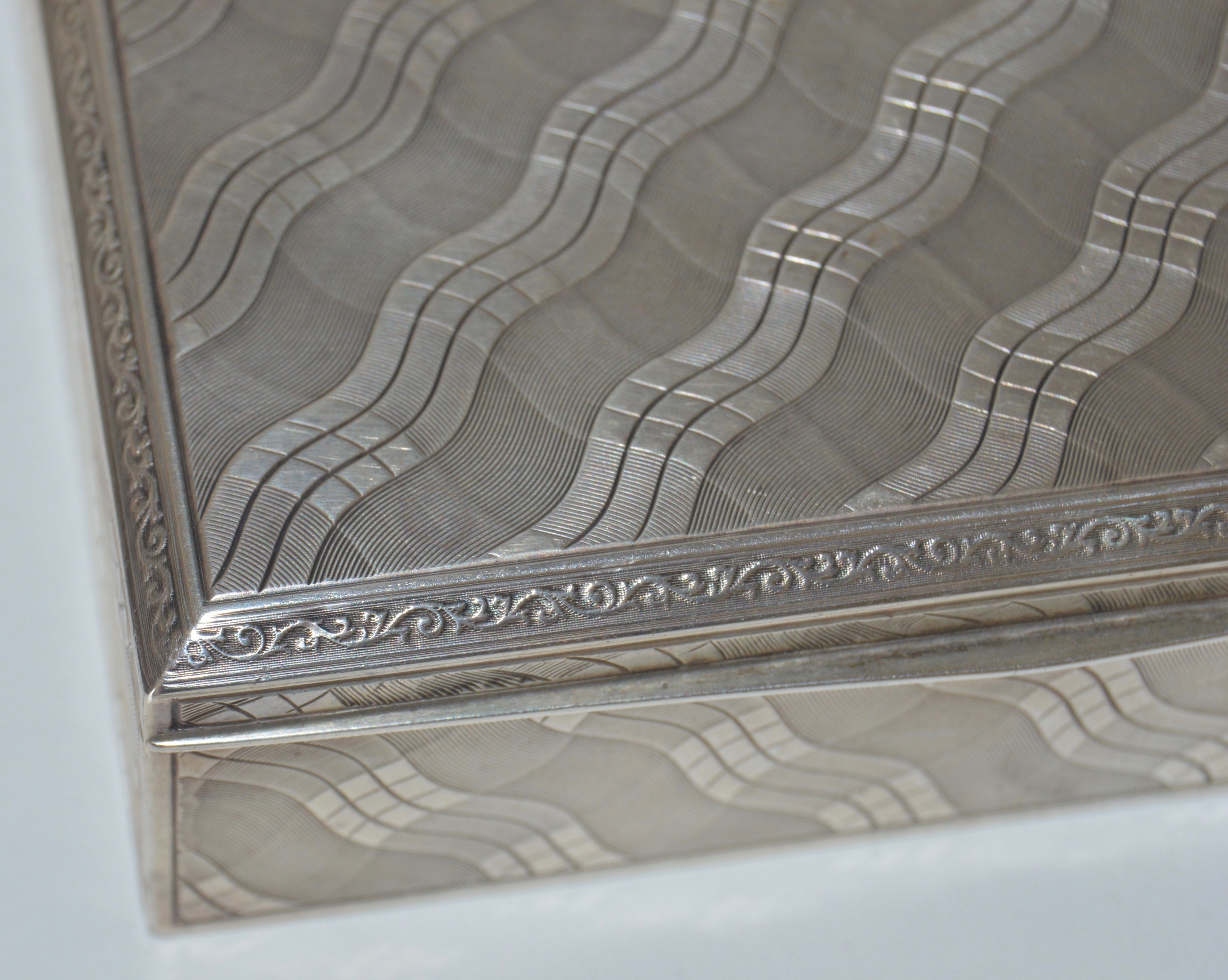 Sterling Silver Engraved Trinket Box