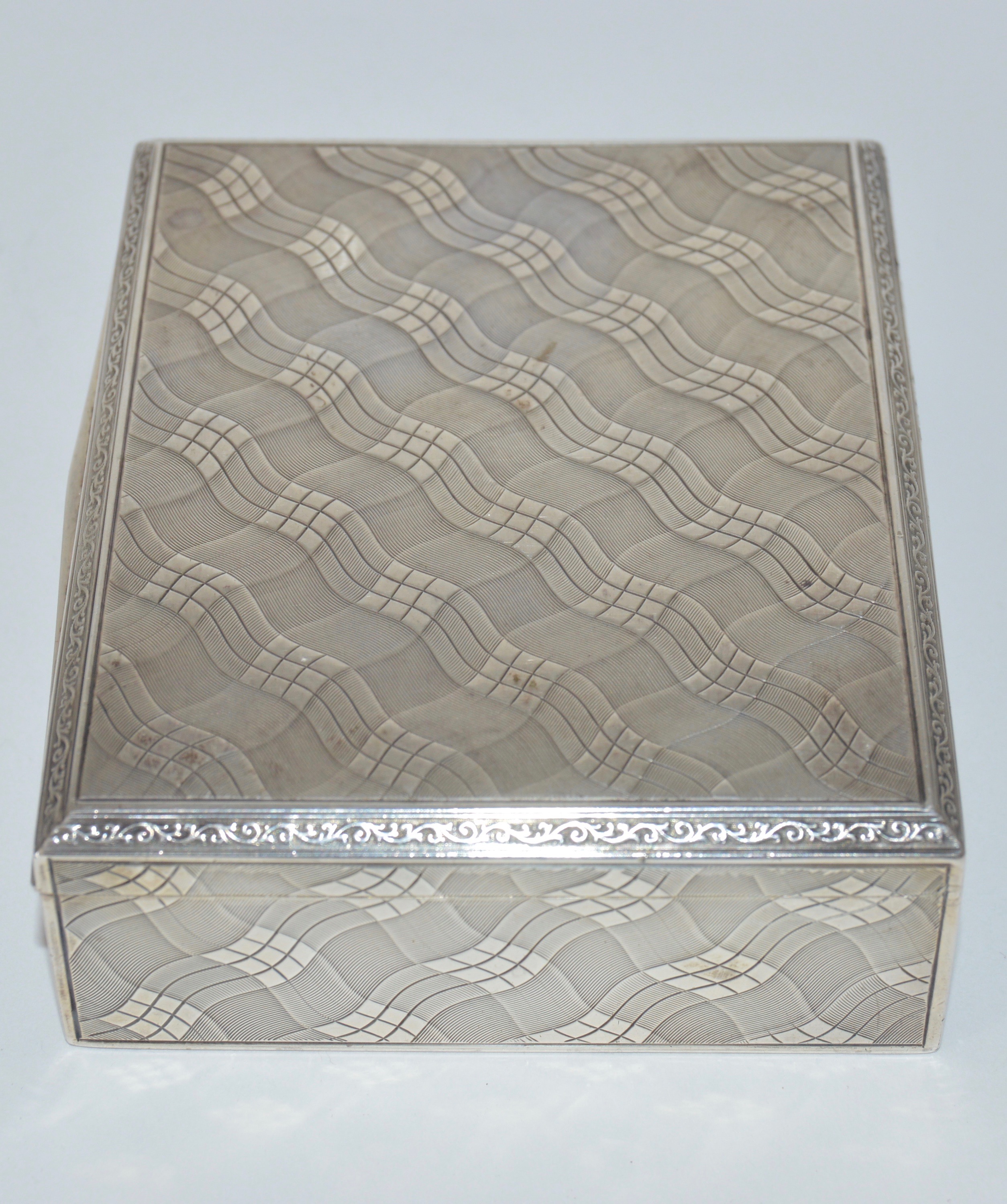 Sterling Silver Engraved Trinket Box