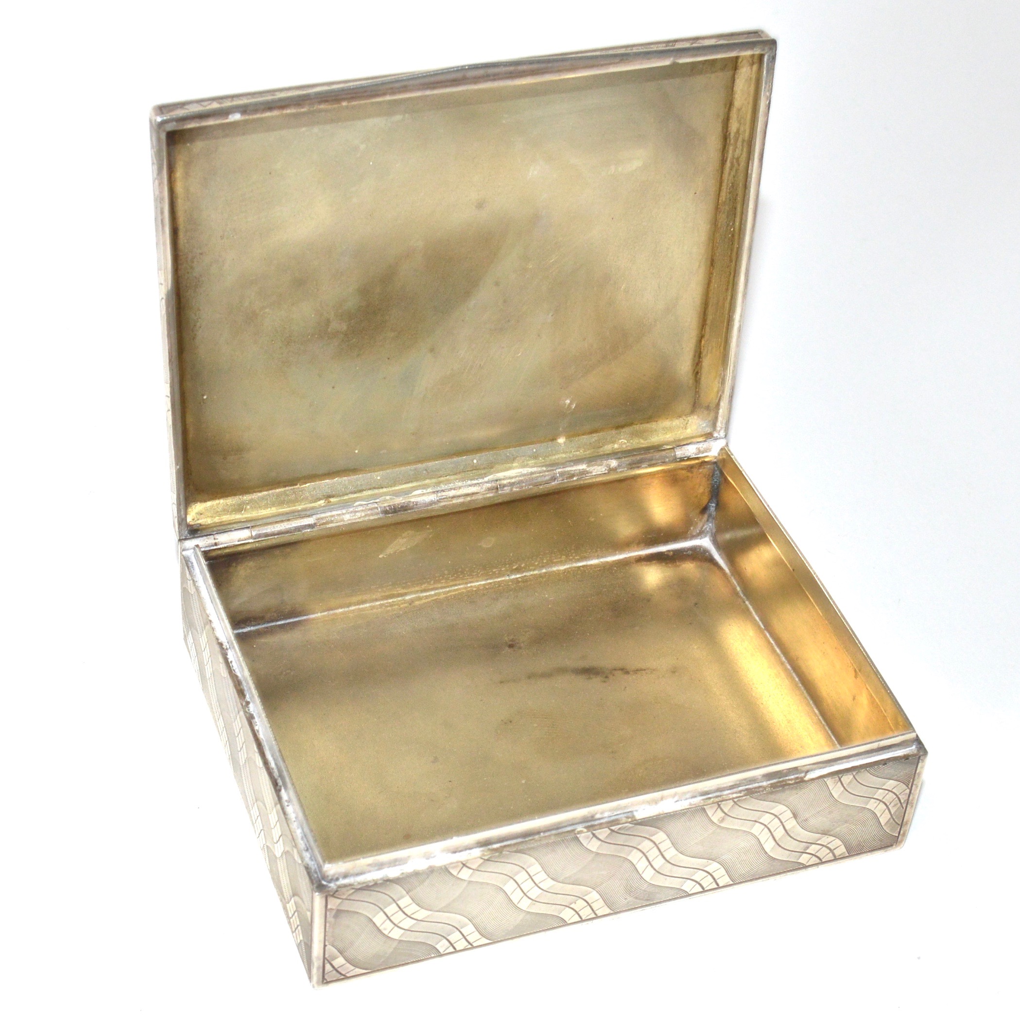 Sterling Silver Engraved Trinket Box