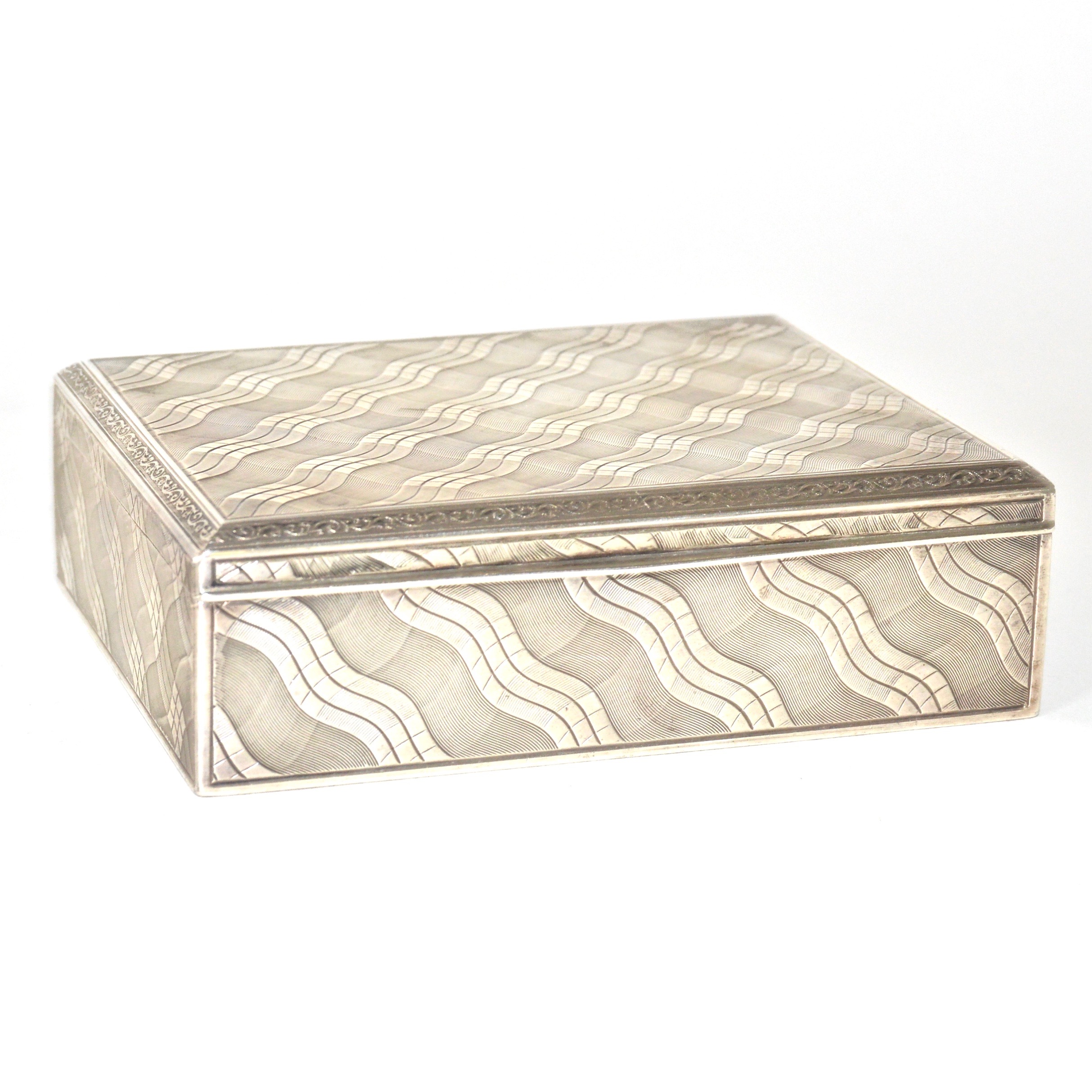 Sterling Silver Engraved Trinket Box