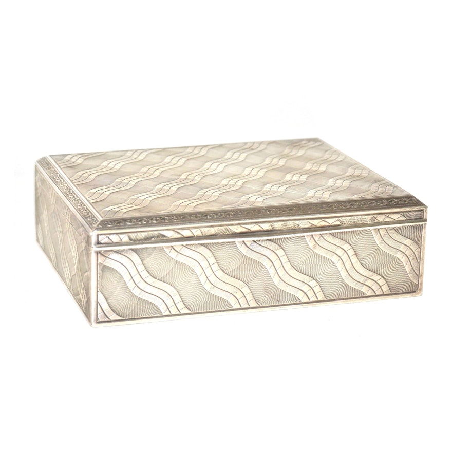 Sterling Silver Engraved Trinket Box