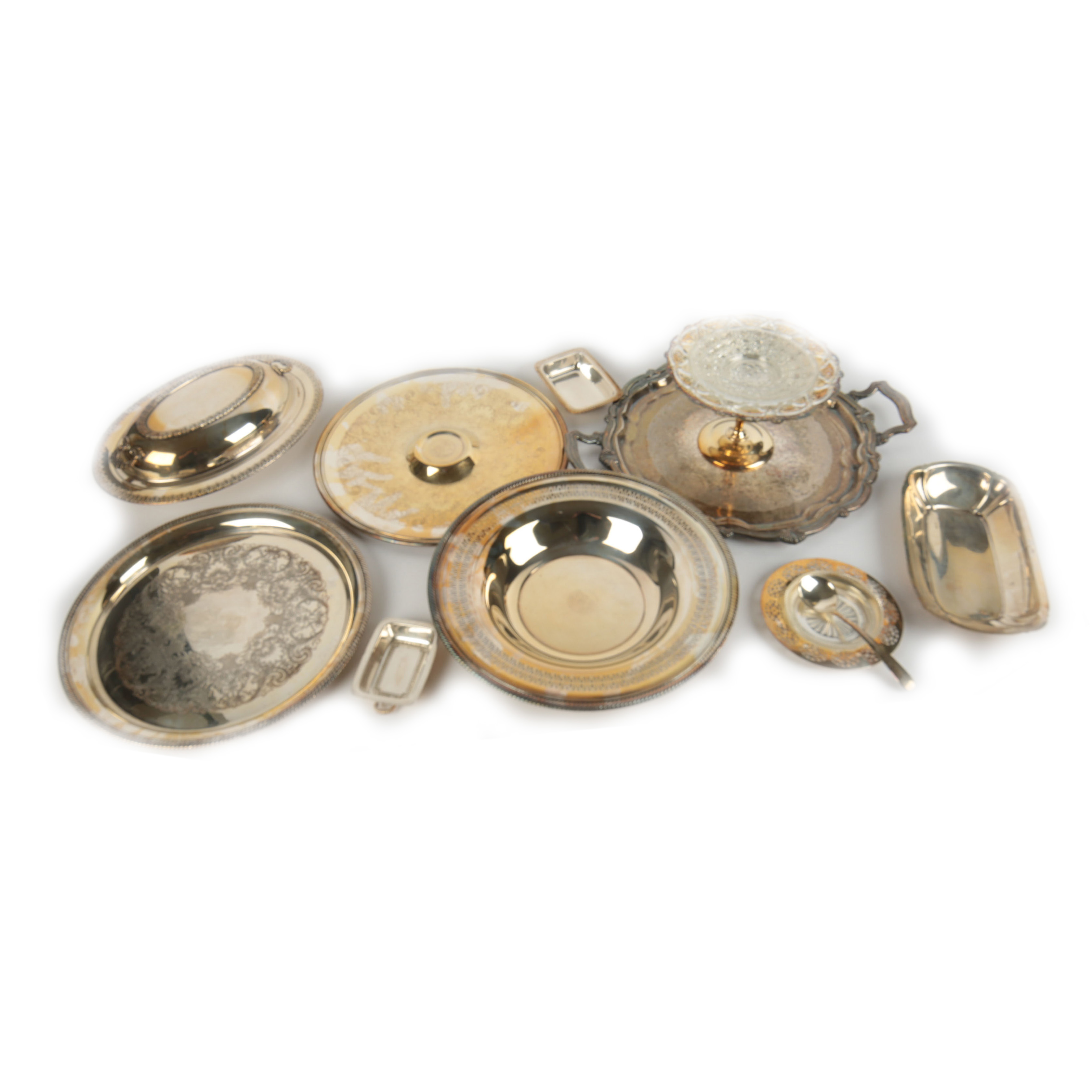 American Silver Plate Servingware Assortment Featuring Reed & Barton