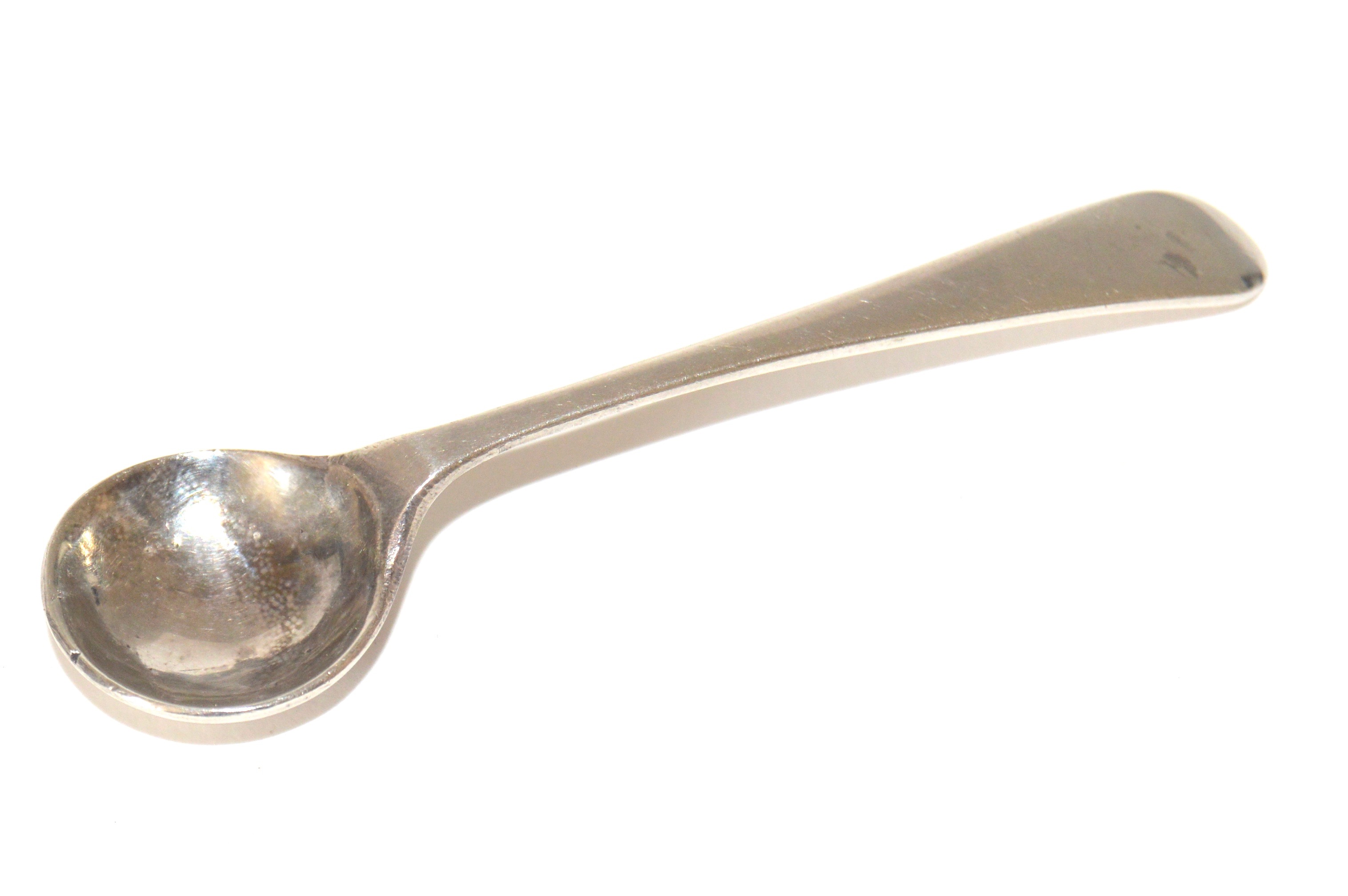 Sterling Silver Dish and Miniature 800 Silver Spoon