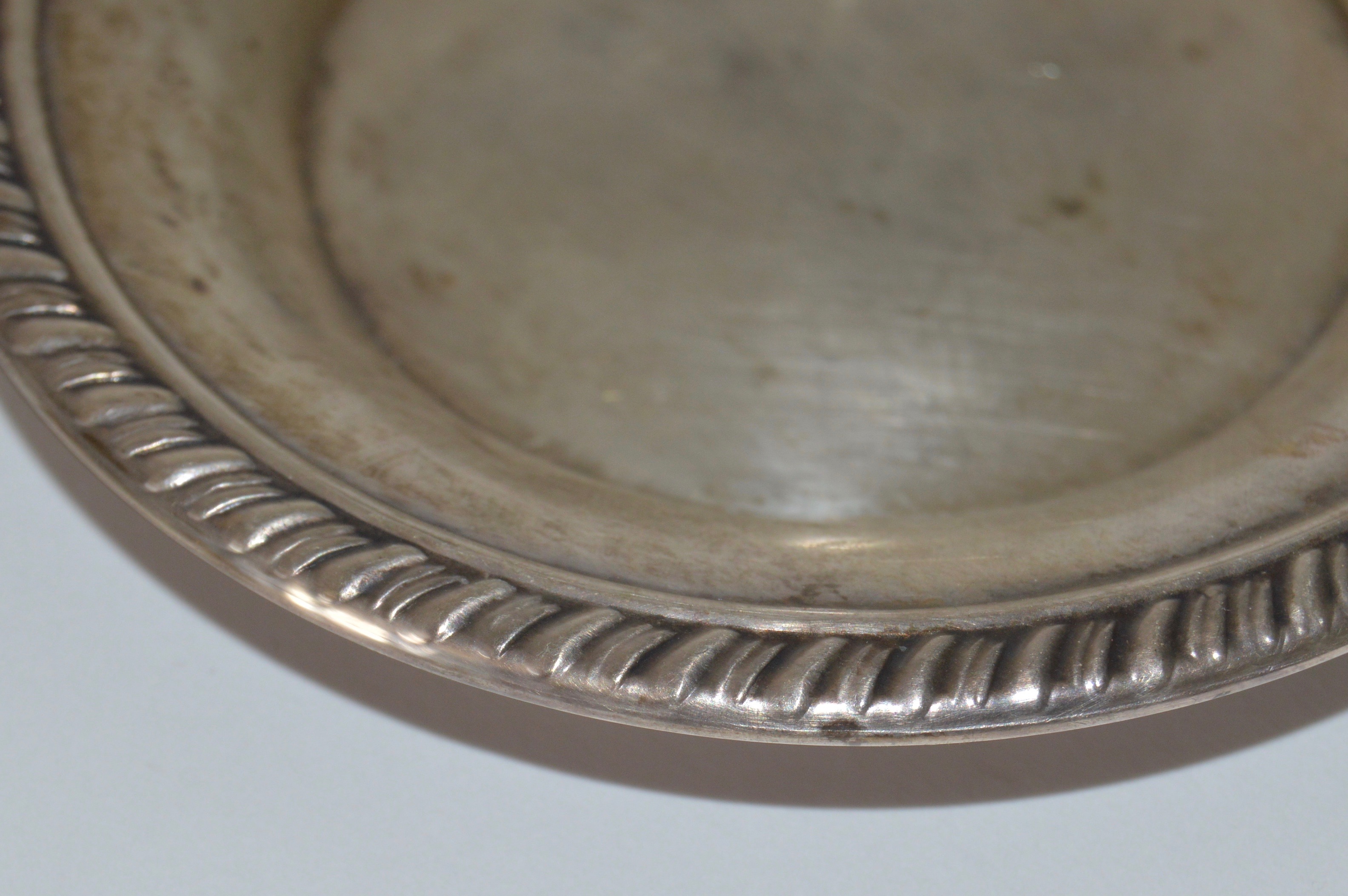 Sterling Silver Dish and Miniature 800 Silver Spoon
