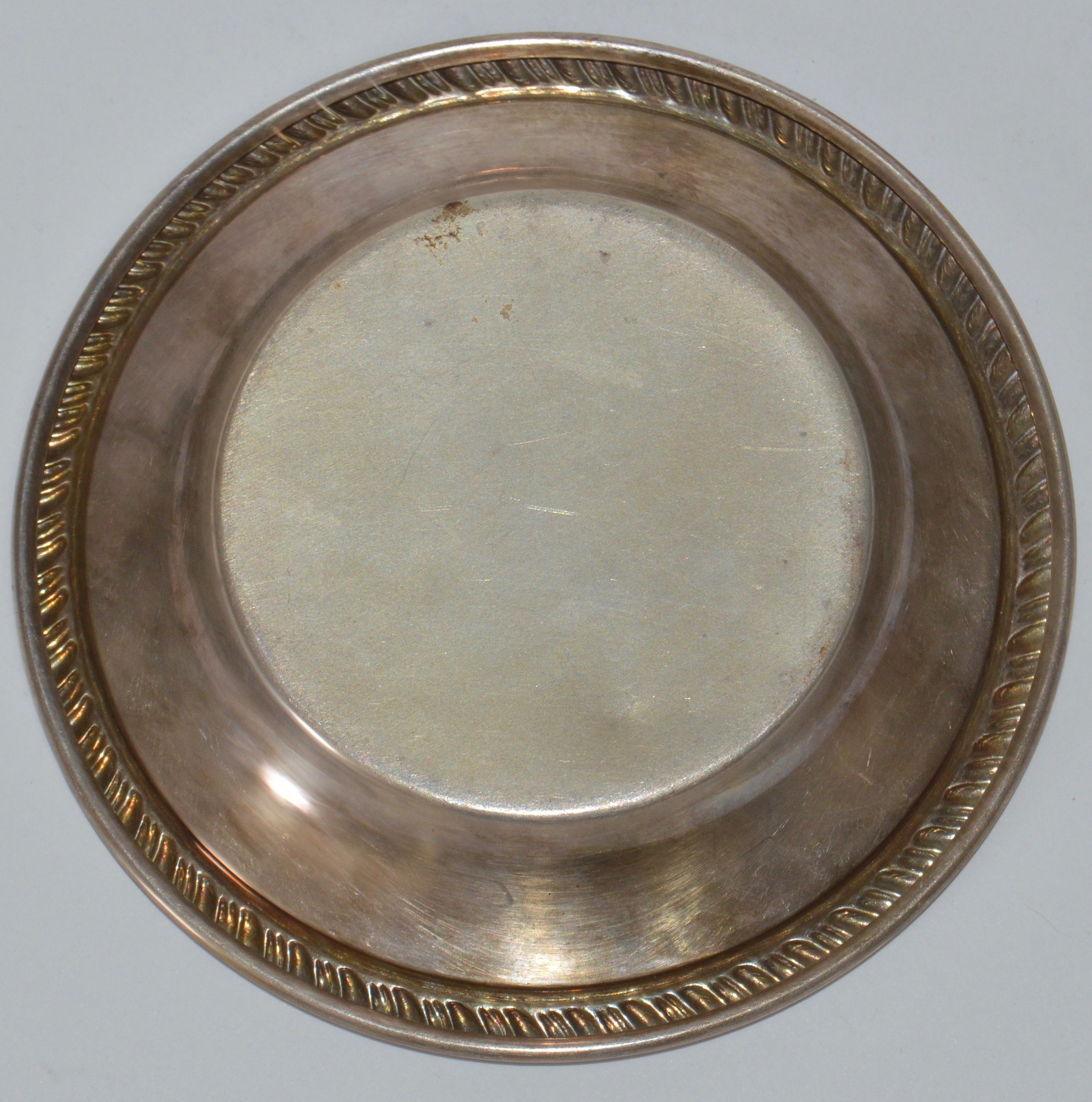 Sterling Silver Dish and Miniature 800 Silver Spoon