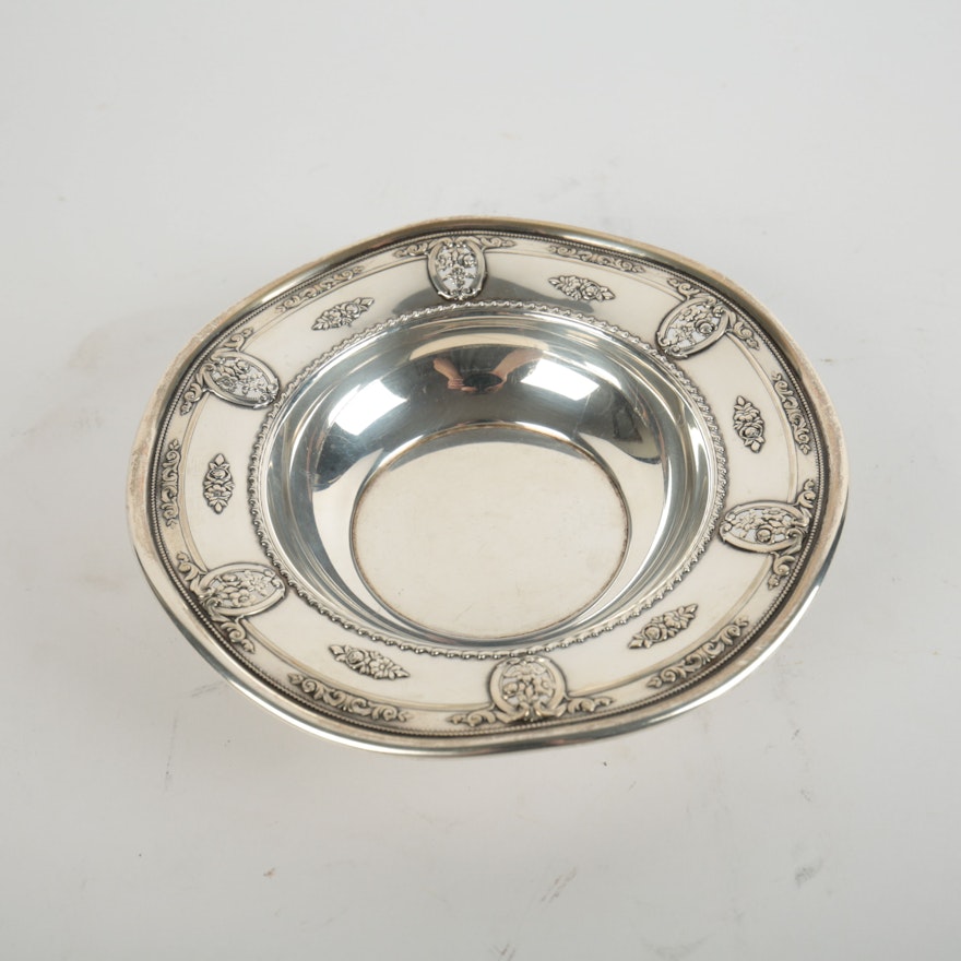 Wallace Silversmiths "Rose Point" Sterling Silver Bowl