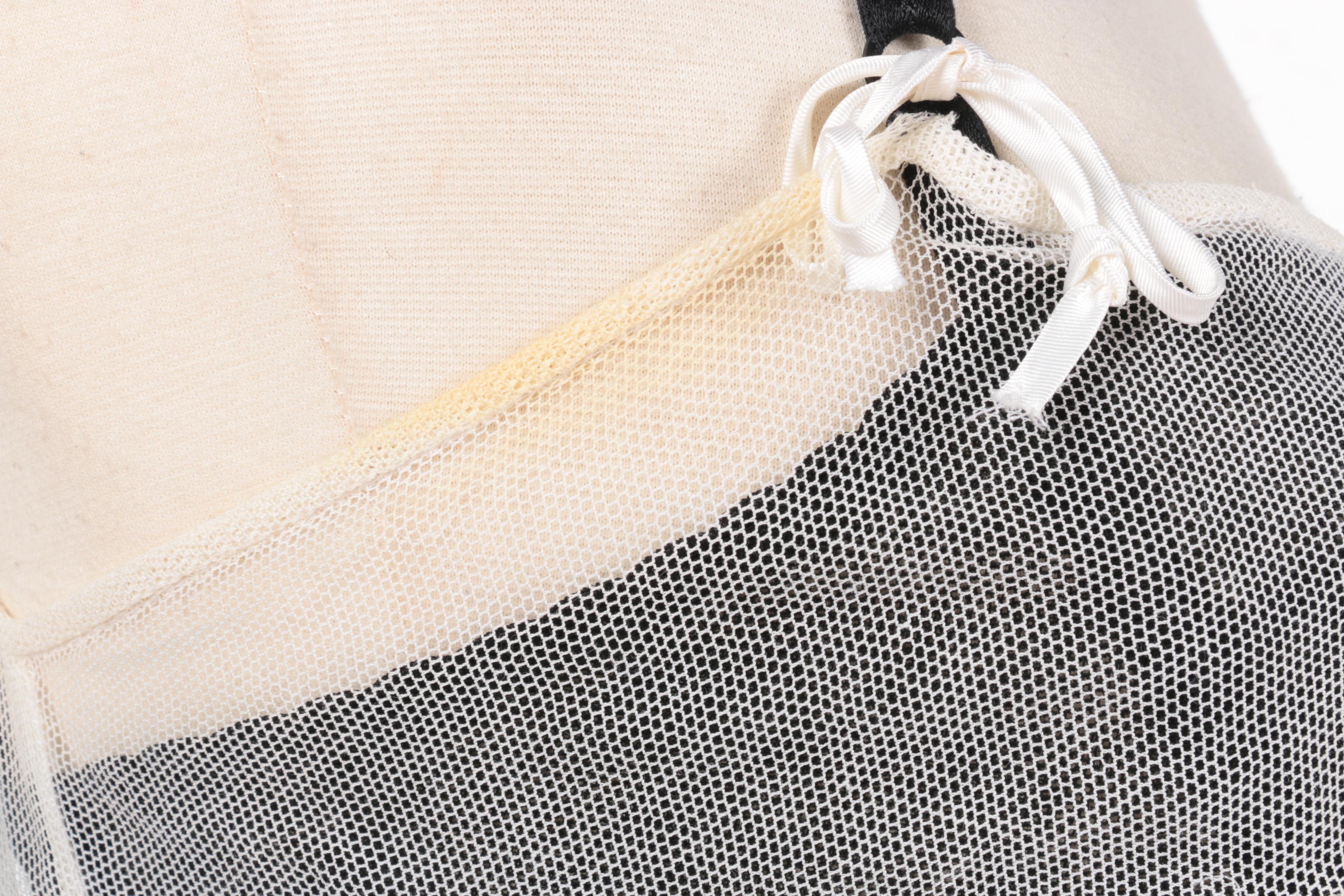 Dolce & Gabbana White Mesh Dress with Black Slip