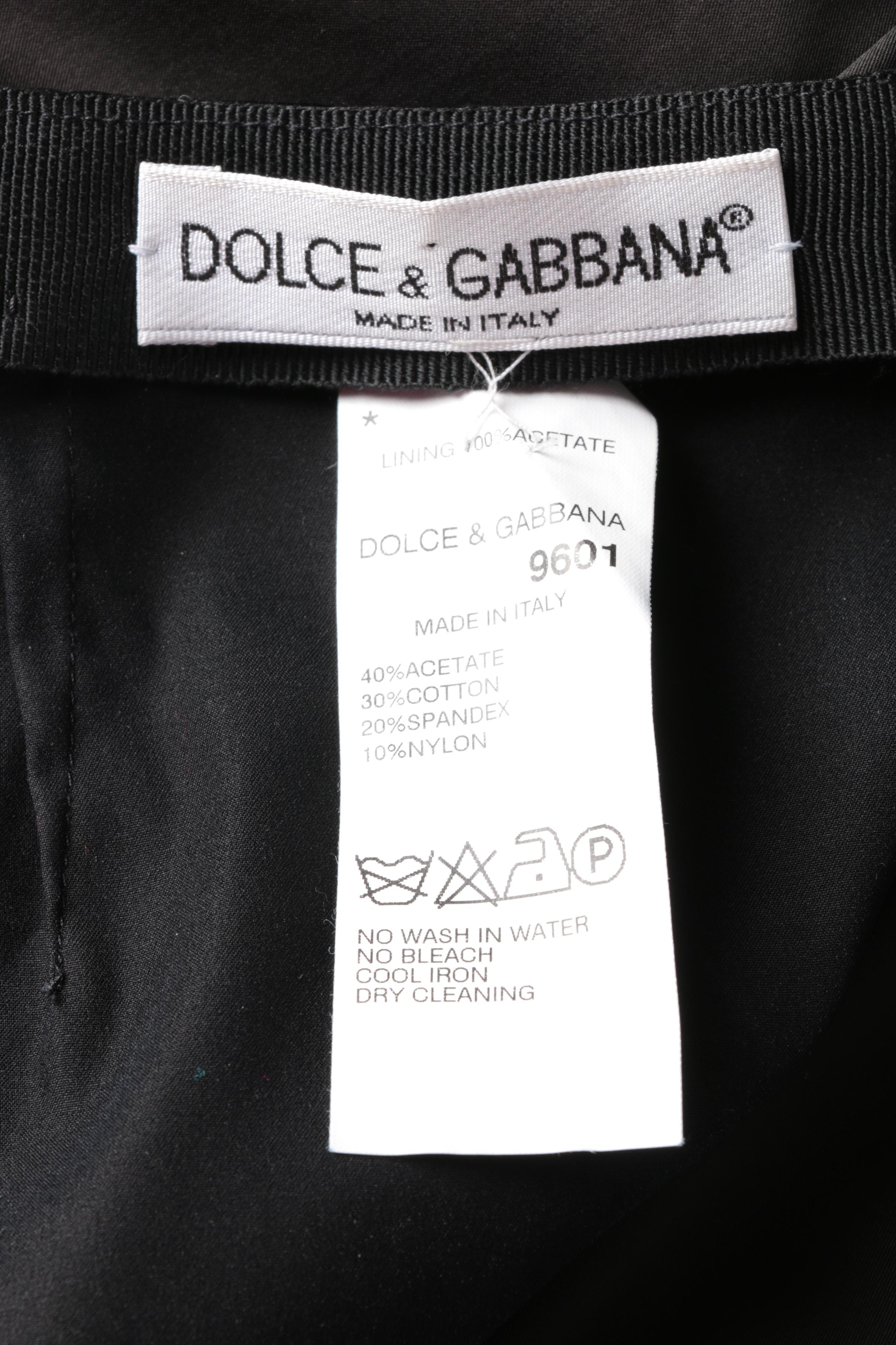 Dolce & Gabbana White Mesh Dress with Black Slip
