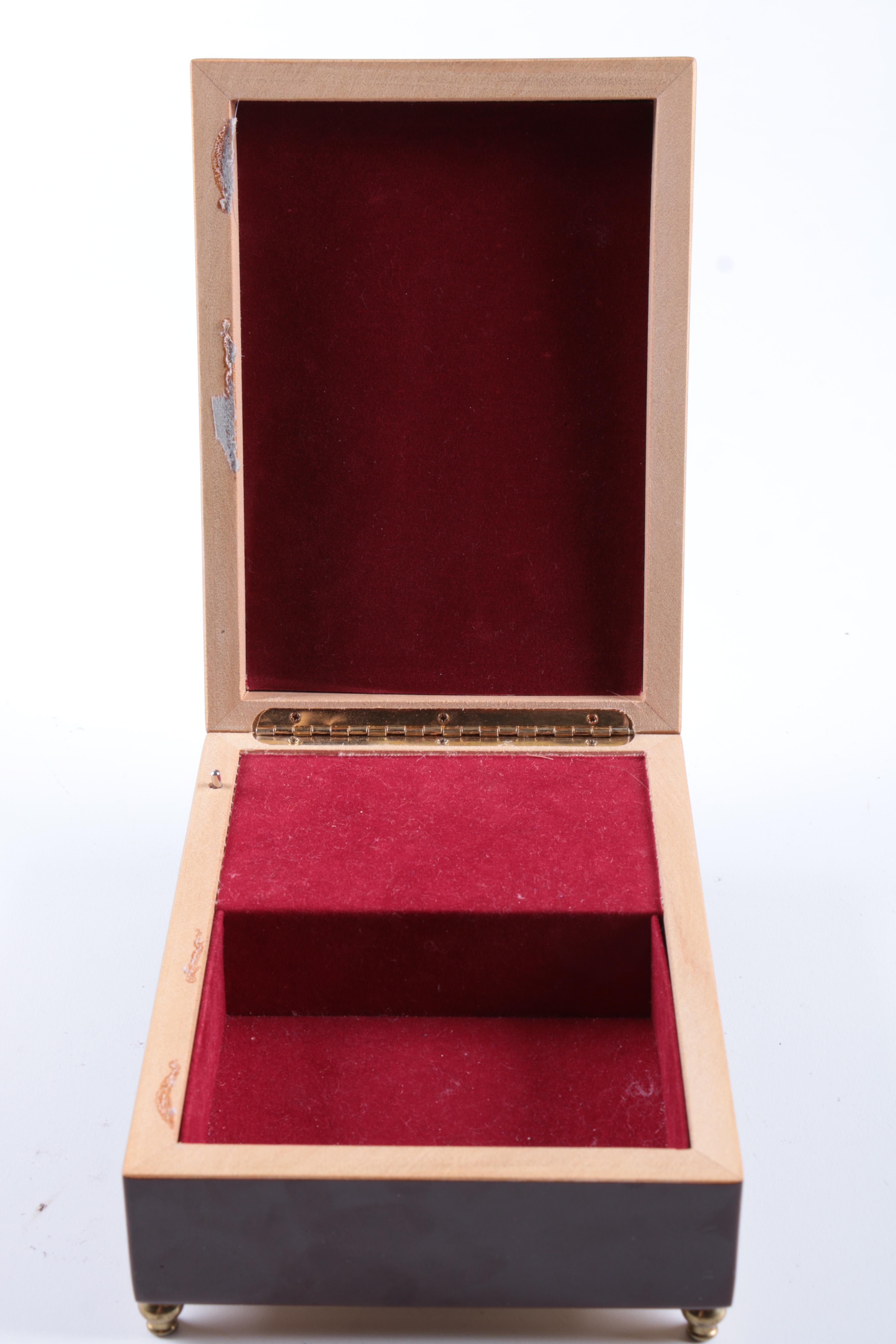 Children's Garment Bag, Music Box, and Blocks