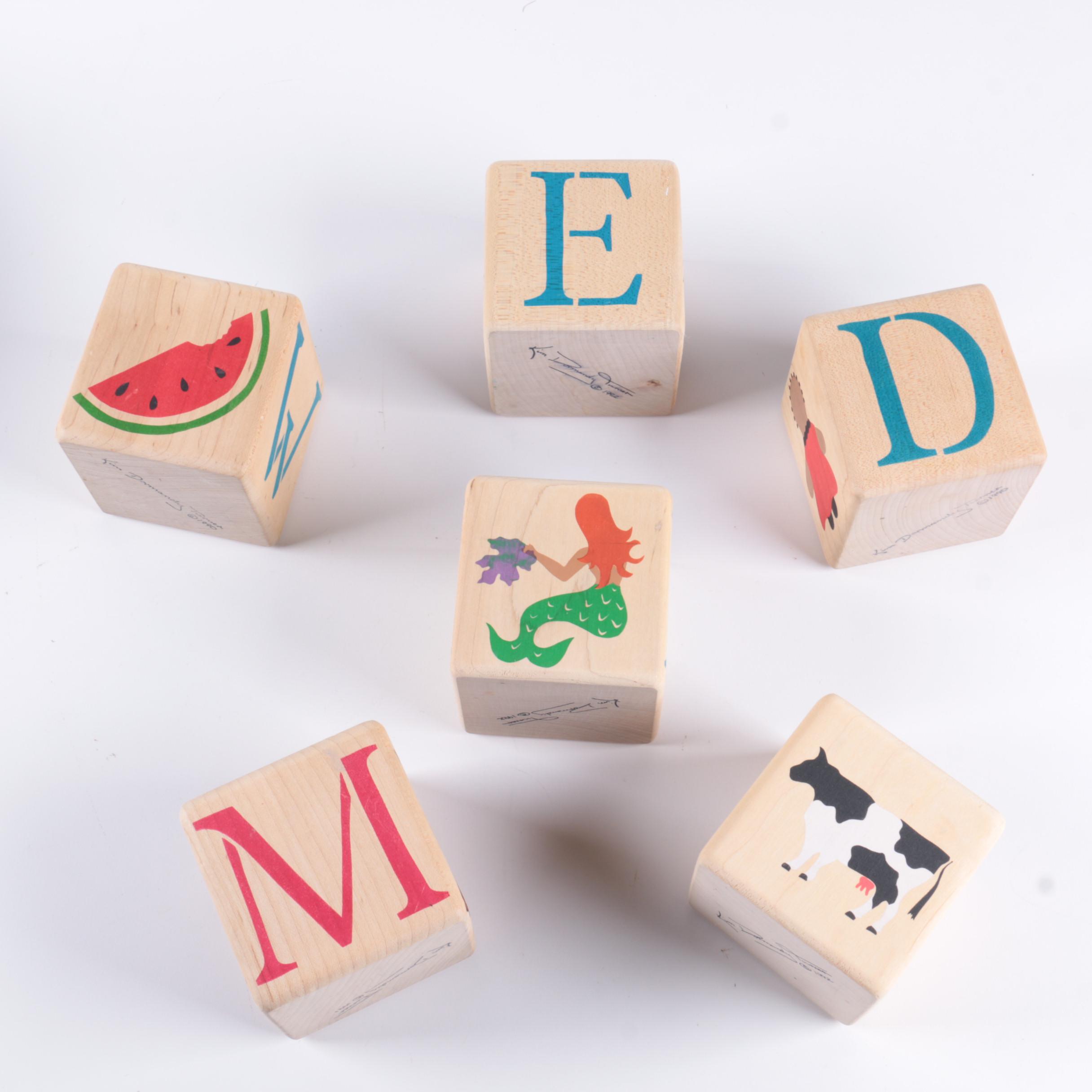 Children's Garment Bag, Music Box, and Blocks