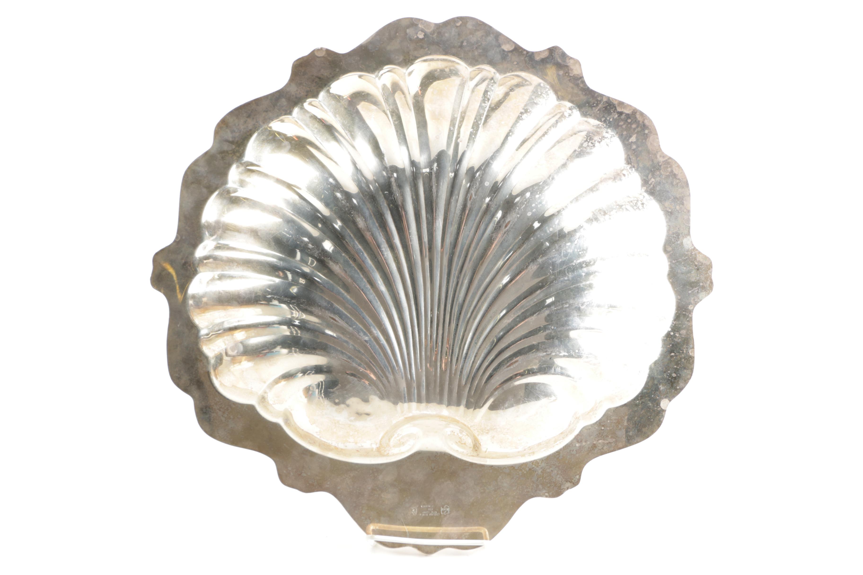 Clam Shell Silver Plate Serveware with English Silver Mfg. Corp.