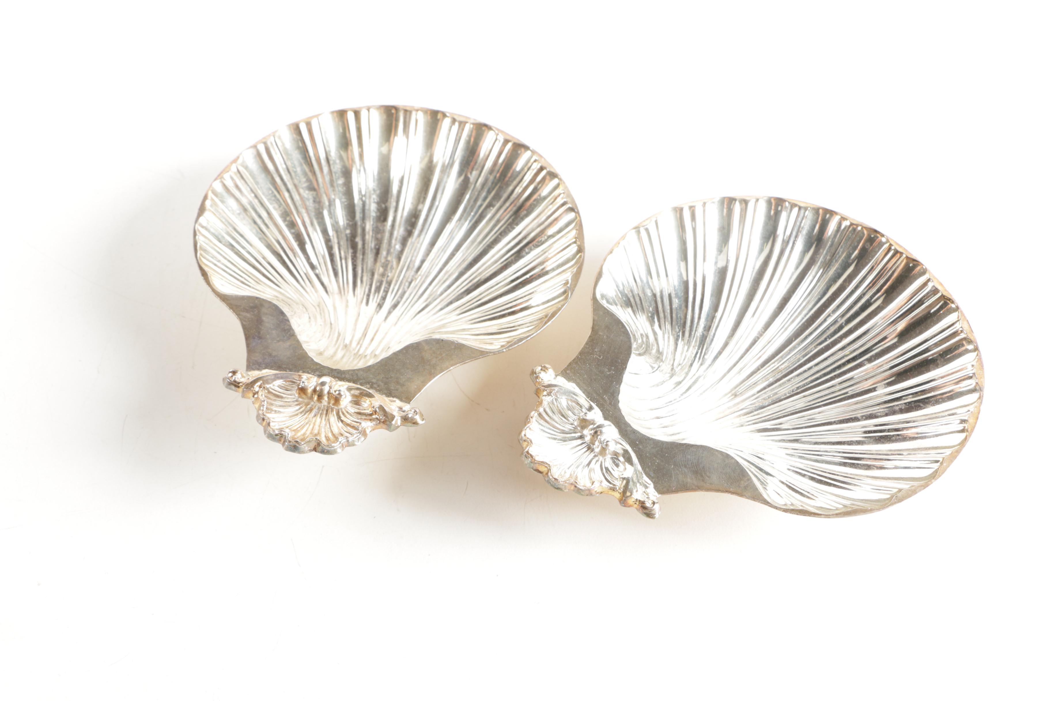 Clam Shell Silver Plate Serveware with English Silver Mfg. Corp.