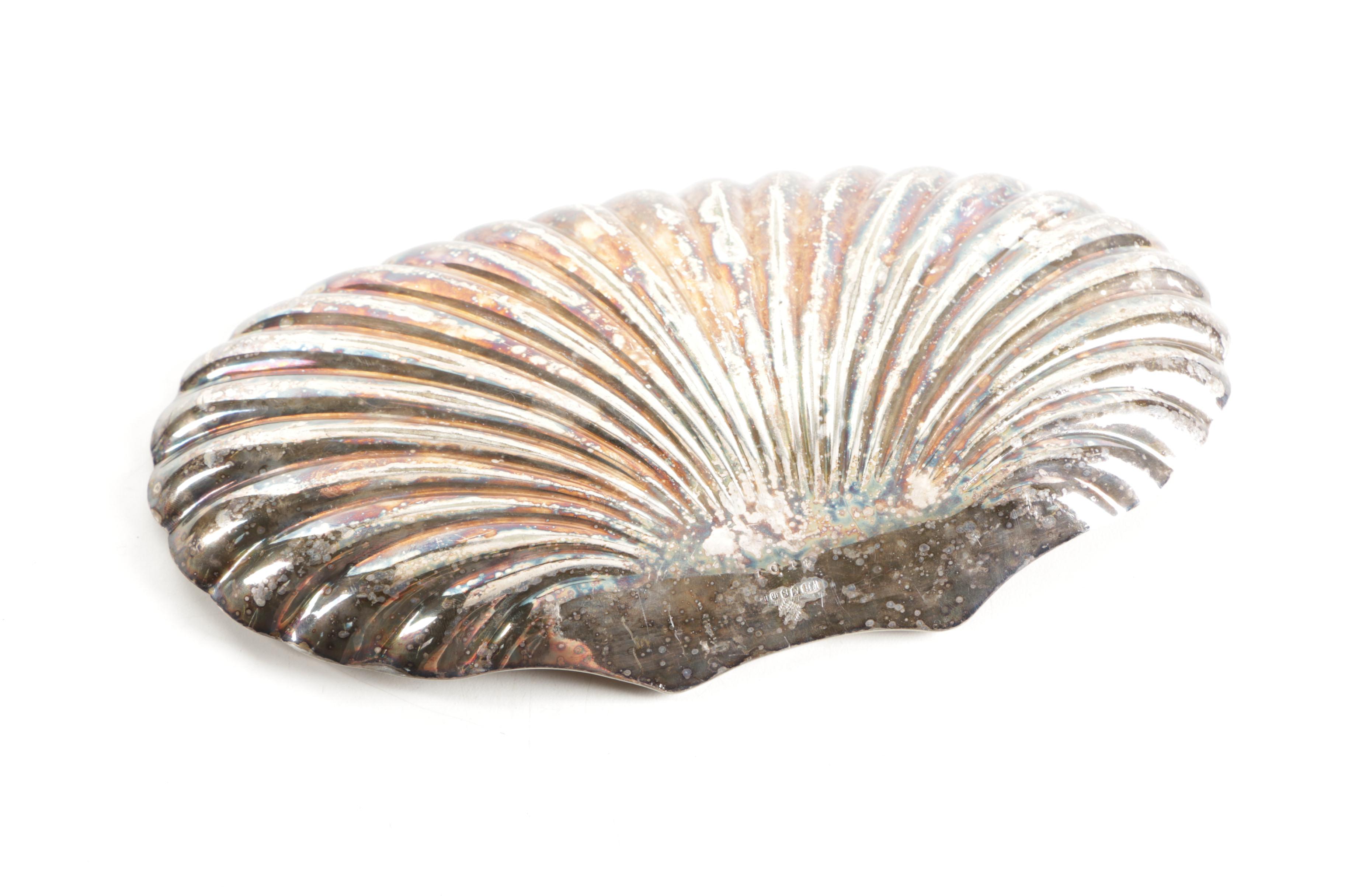 Clam Shell Silver Plate Serveware with English Silver Mfg. Corp.