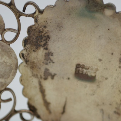 Sterling Silver Carved Resin Bracelet