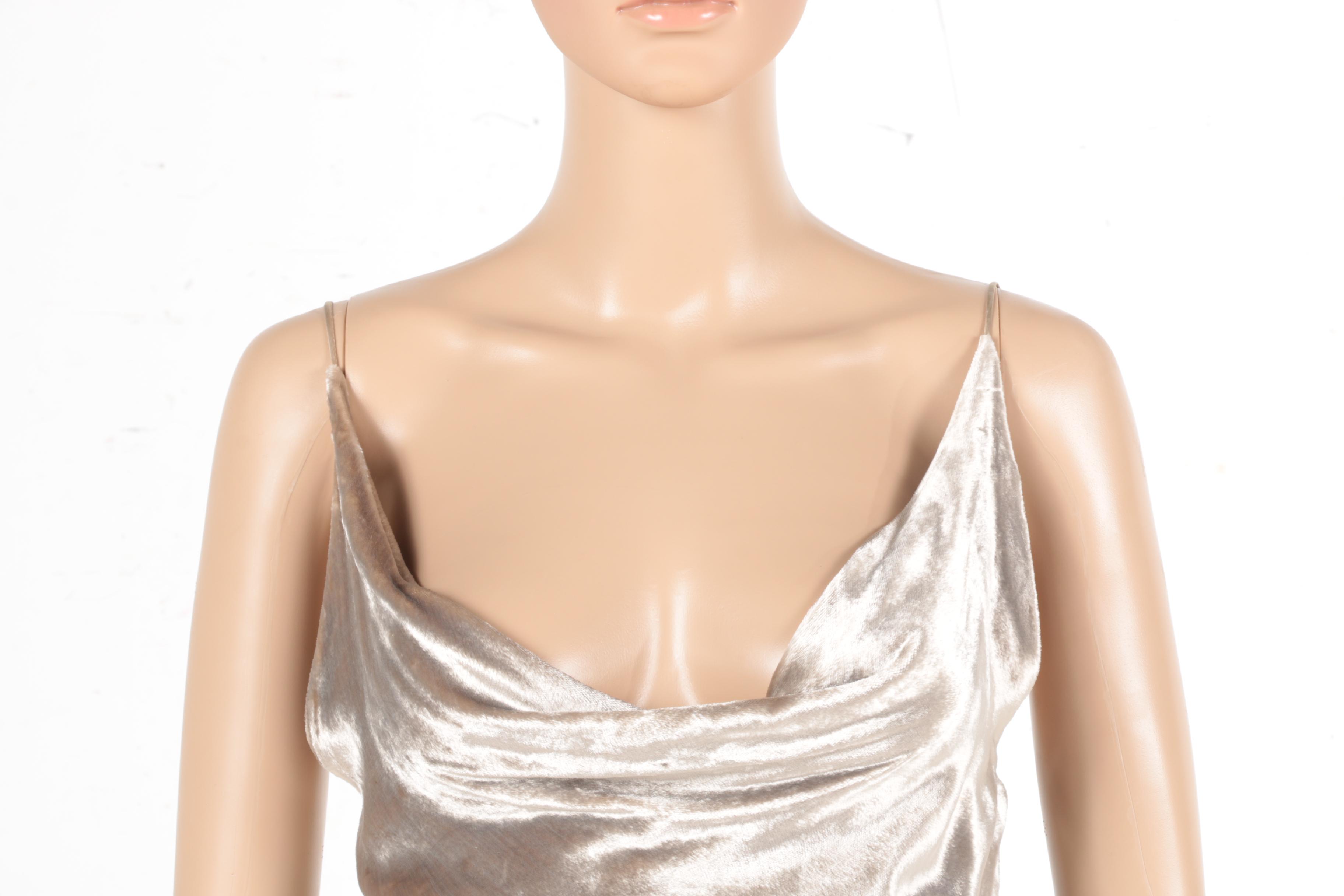 Pamela Dennis Circa 2000s Full-Length Silk Velvet Evening Dress