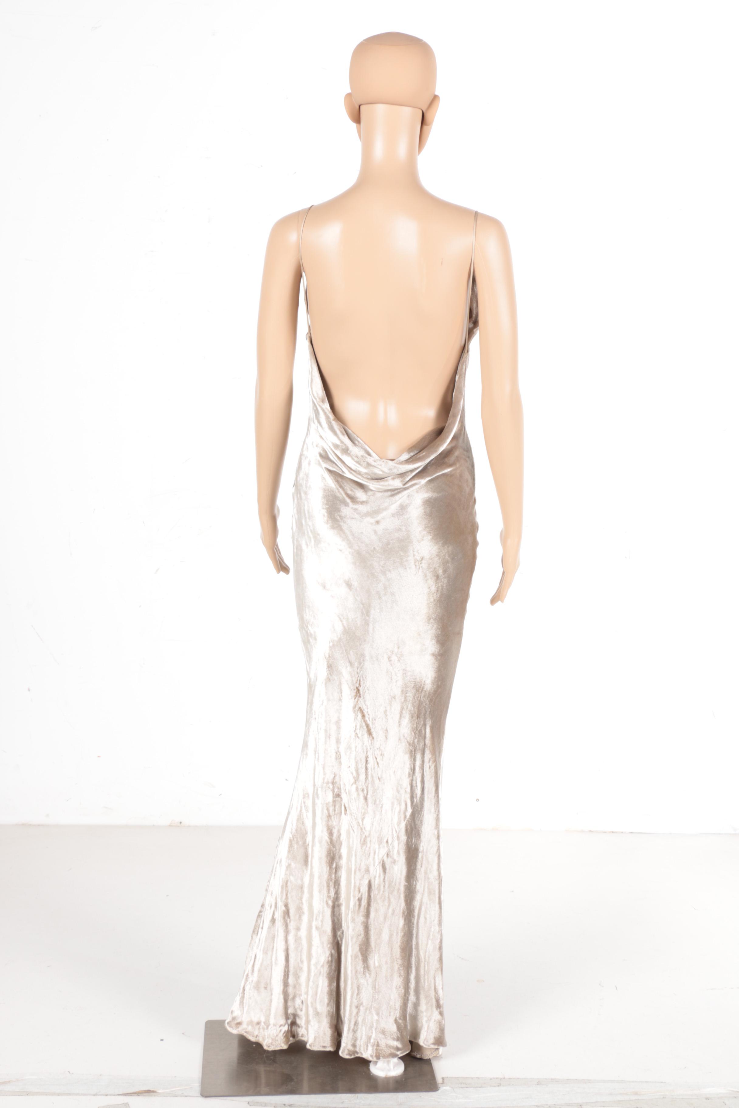 Pamela Dennis Circa 2000s Full-Length Silk Velvet Evening Dress