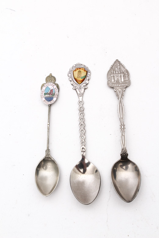 Collection of Silver Plate Souvenir Spoons