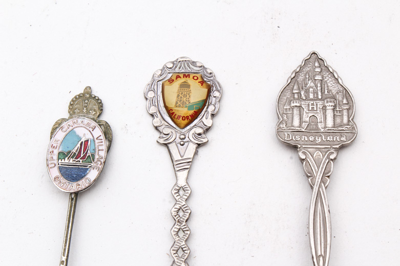 Collection of Silver Plate Souvenir Spoons