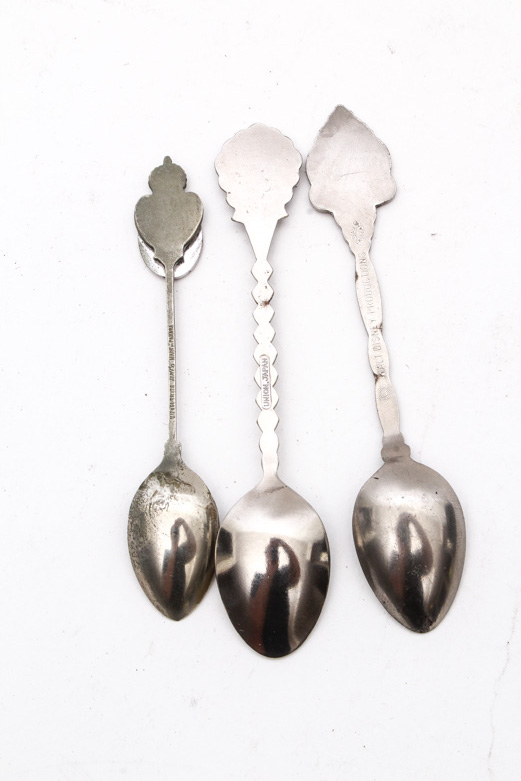 Collection of Silver Plate Souvenir Spoons