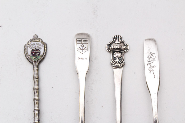 Collection of Silver Plate Souvenir Spoons